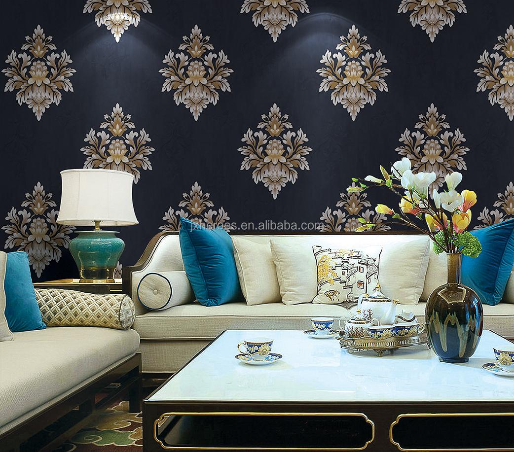 1042x917 Wholesale Classic European Damask Style New Design PVC Wall Paper Wallpaper From m.