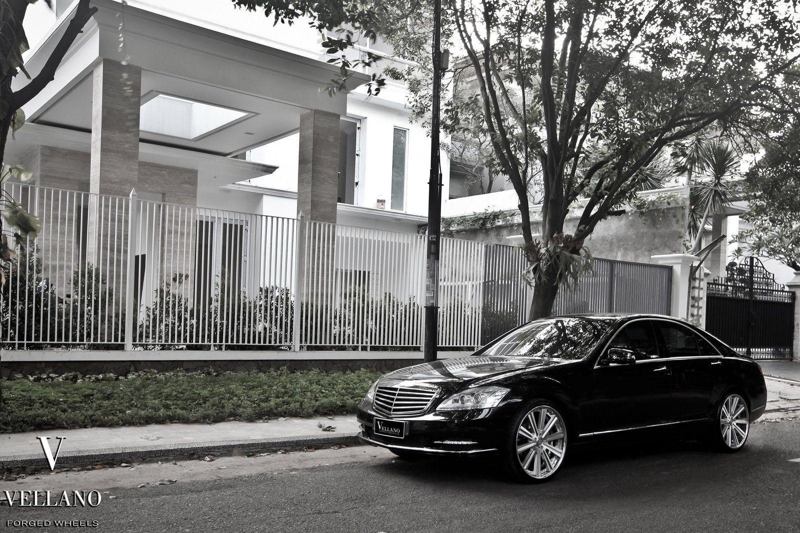 1600x1067 HD wallpaper: black, cars, class s, mercedes, tuning, vellano, w wheels. Mercedes, Mercedes s class, Mercedes benz sedan