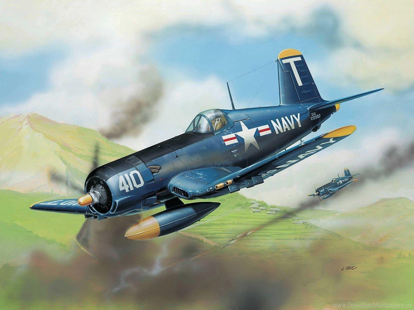 1400x1050 Download Standart 4:3 1400x1050 Force, Aircraft, Art, Corsair