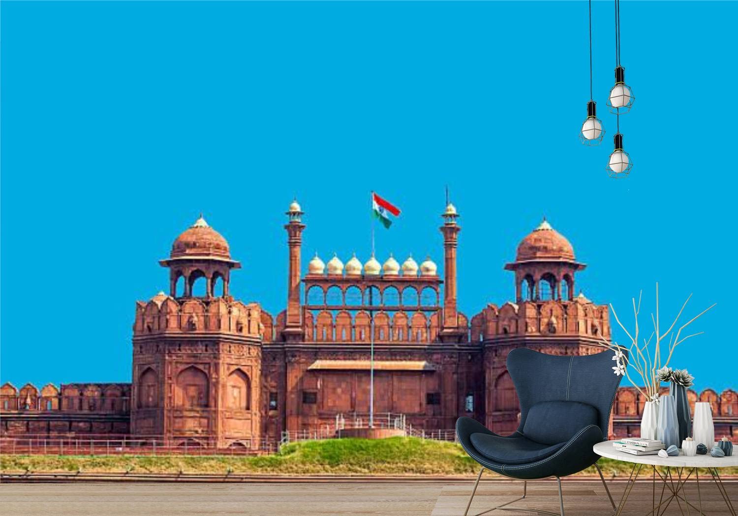 1500x1050 Buy SIVRNMXOWTE Wallpaper Peel & Stick Lal Qila Red Fort In Delhi Large Wallpaper Remover Self Adhesive Wall Mural Sticker Home Decor For Living Room Bedroom Online