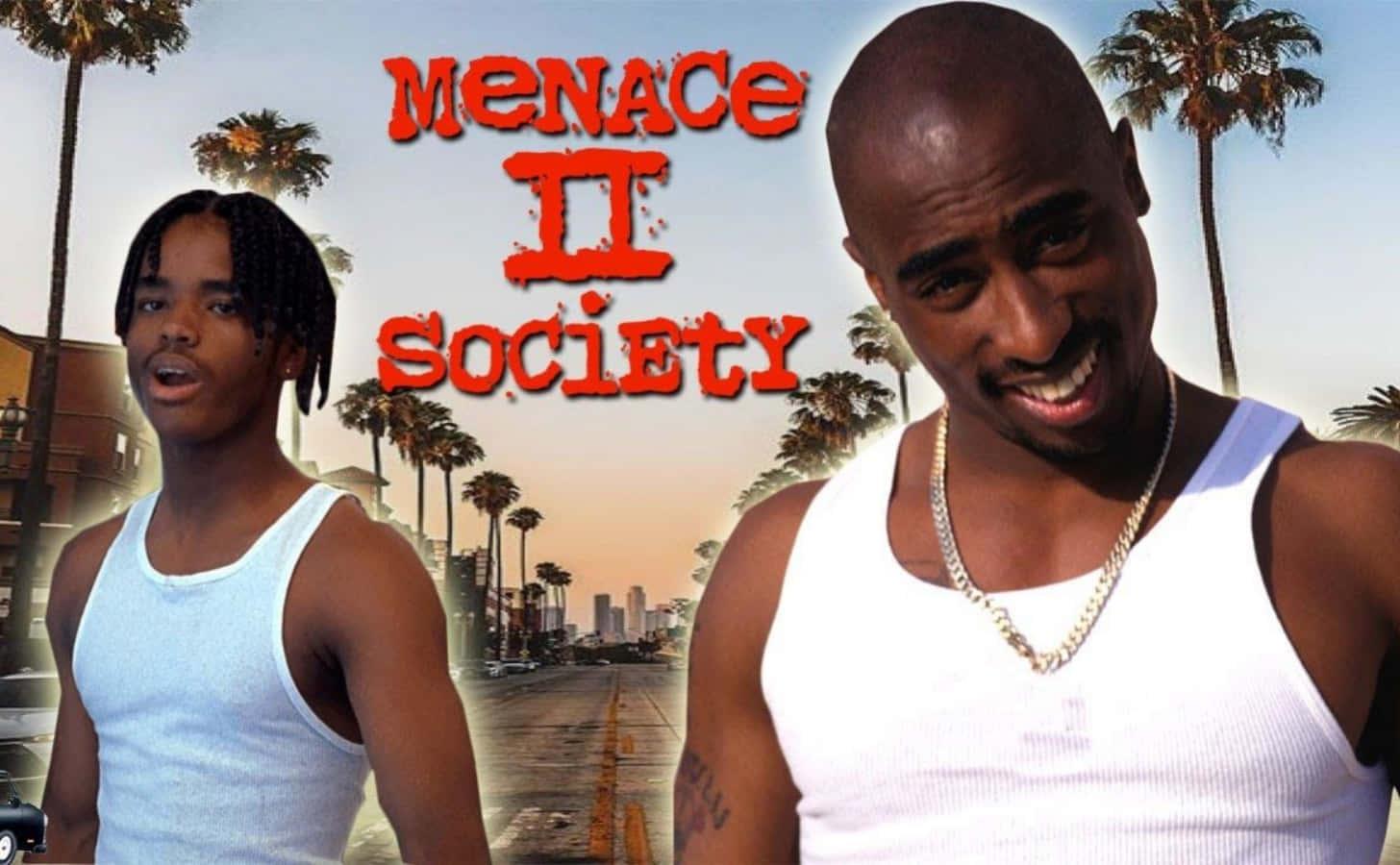 1456x900 Download Caine And O Dog Make Their Mark In The Iconic Movie “Menace II Society” Wallpaper