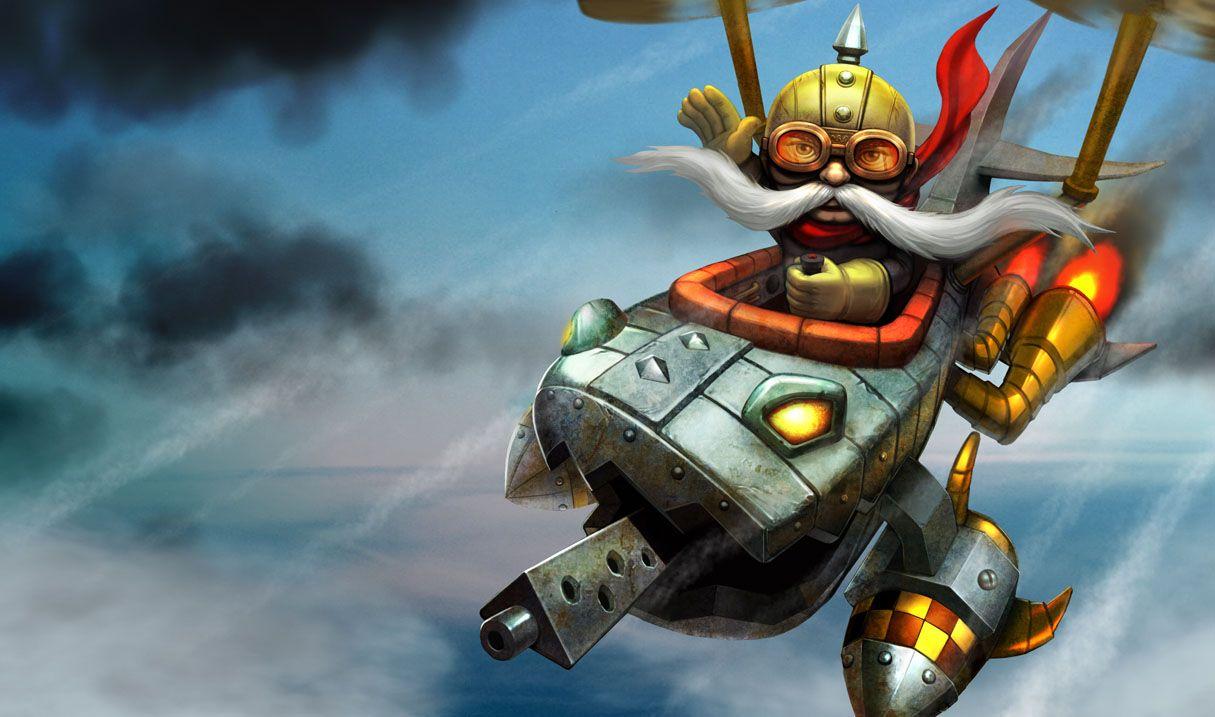 1215x717 Corki Classic Skin (Old) of Legends Wallpaper