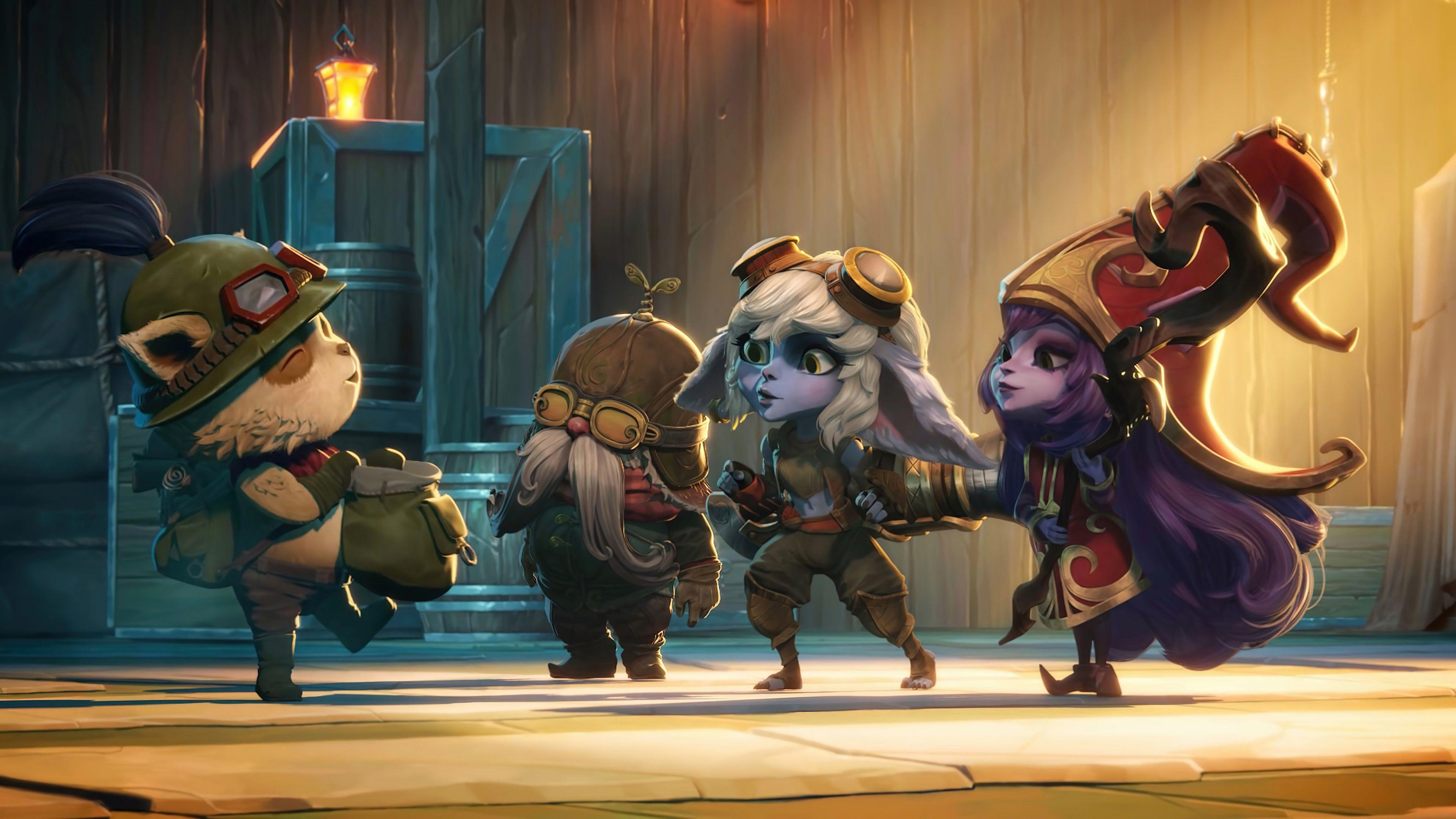 3840x2160 Teemo, Corki, Tristana and Lulu from League of Legends Wallpaper 4k Ultra HD