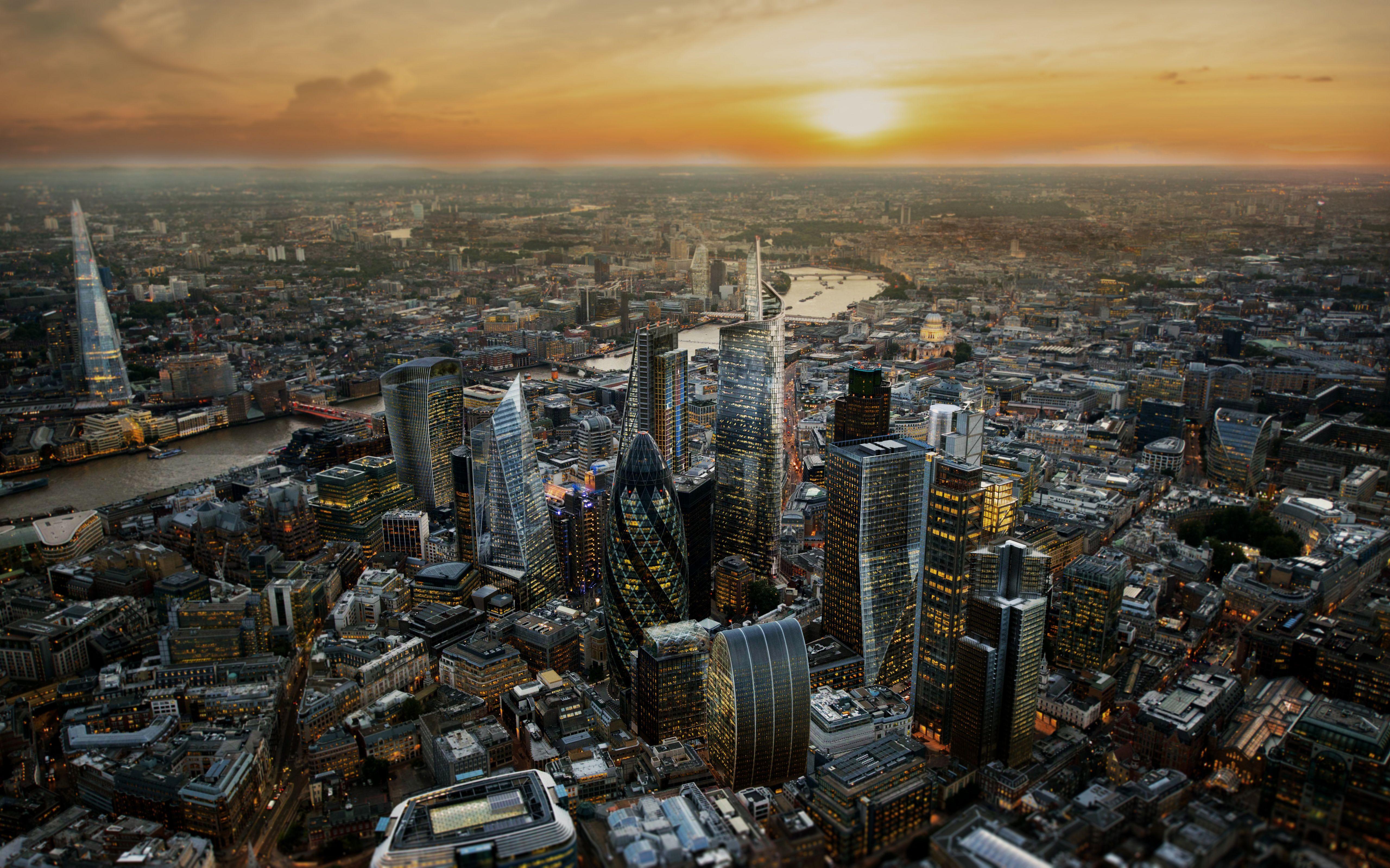 5120x3200 Wallpaper London, London Skyline, The Shard, 30 st Mary Axe The Gherkin, Skyline, Background Free Image