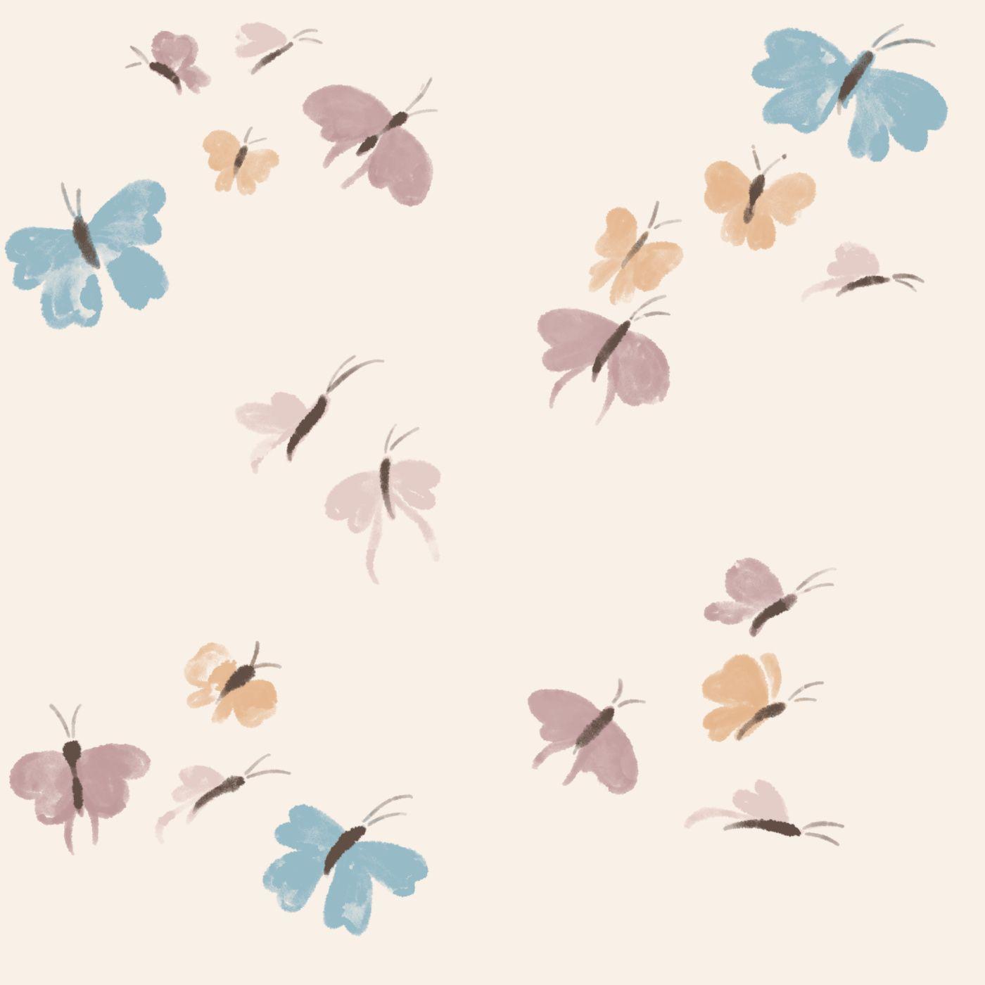 1400x1400 Colorful Butterflies Peel And Stick Removable Wallpaper. Love vs. Design