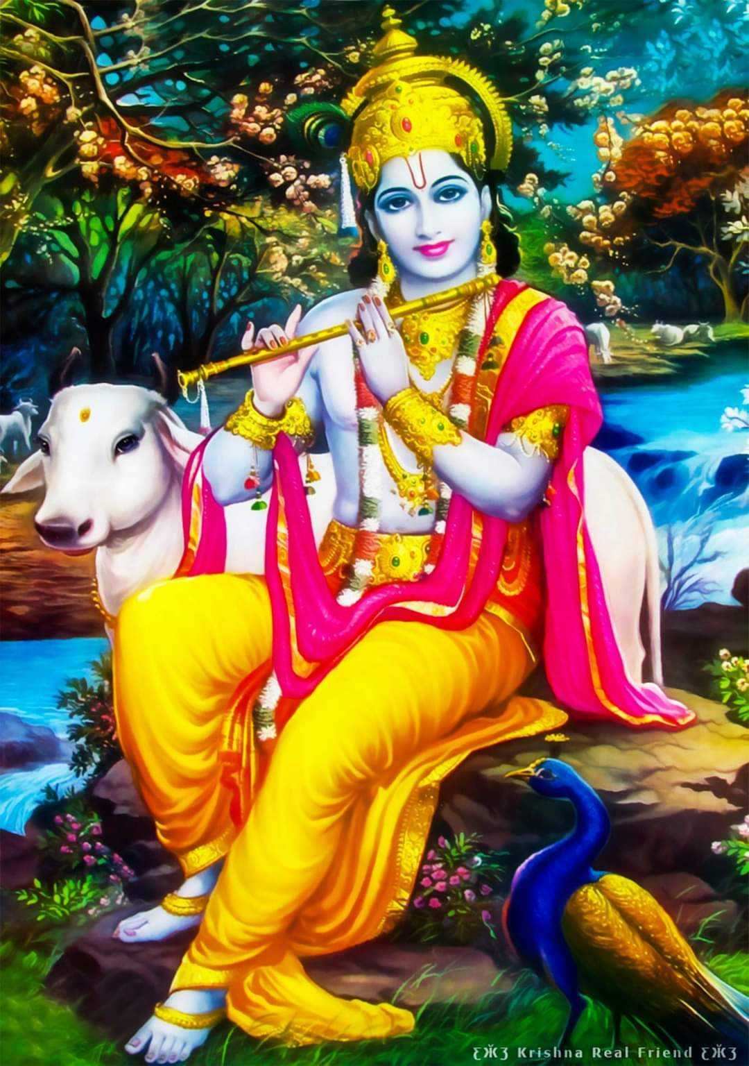 1080x1536 Hindu God Krishna HD Wallpaper Classic Krishna Wallpaper Digital Download