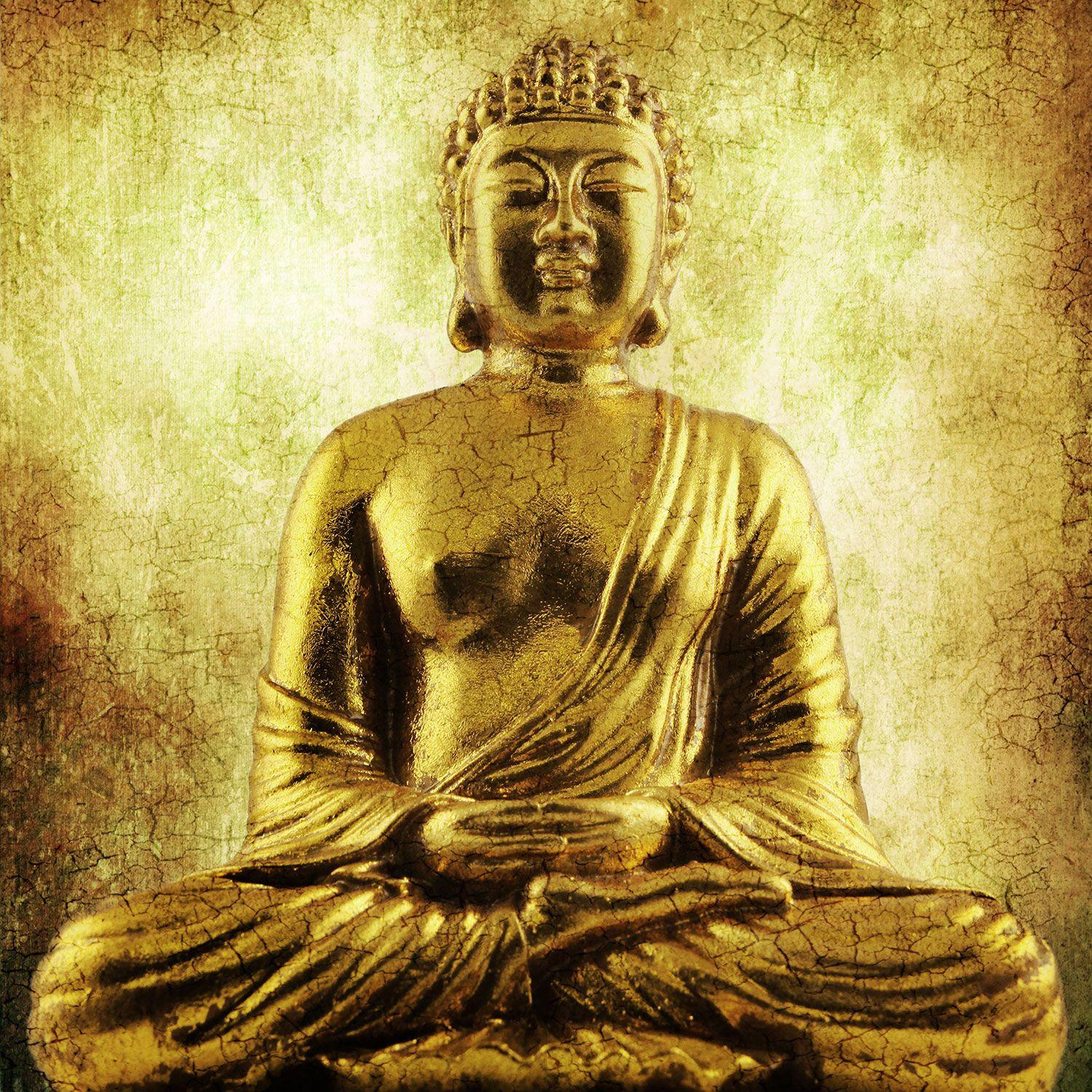 1500x1500 Gold Buddha Statue Wallpaper