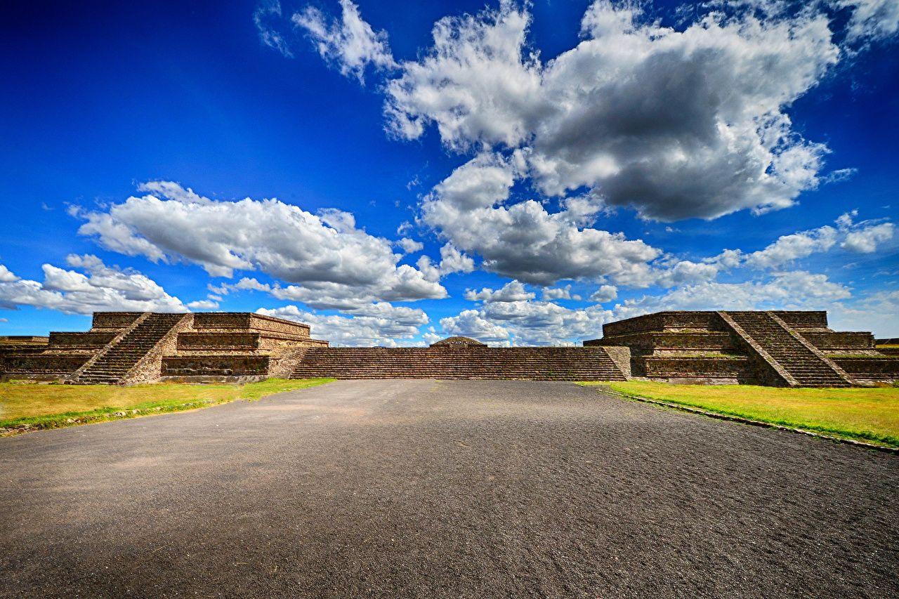 1280x853 Picture Mexico Teotihuacan Sky Clouds Cities