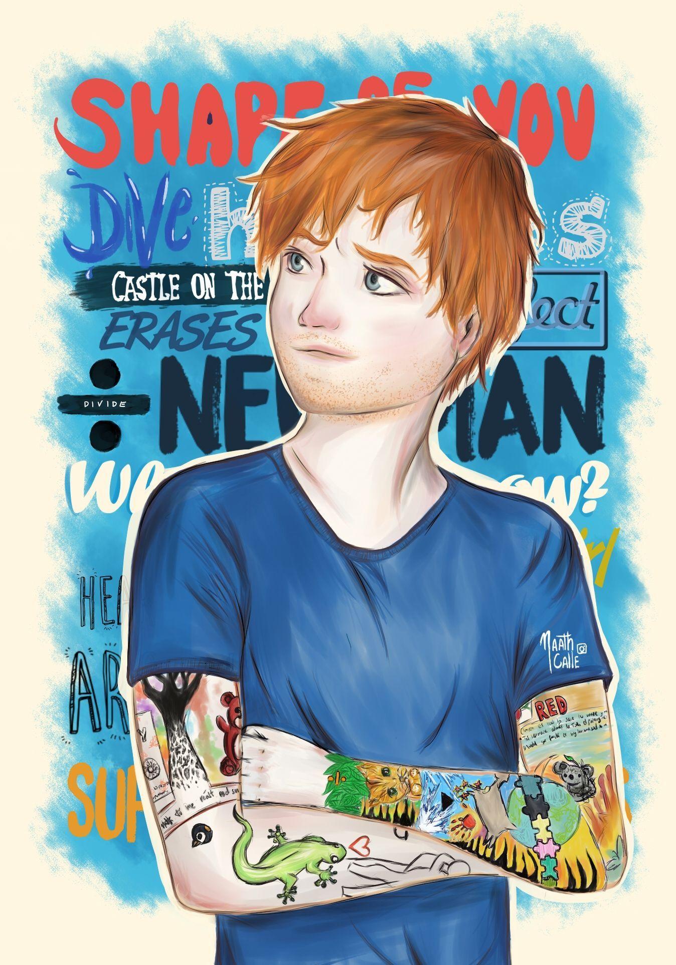 1348x1926 Ed Sheeran- wallpaper phone of you- fanart- art. Ed sheeran, Music poster, Poster