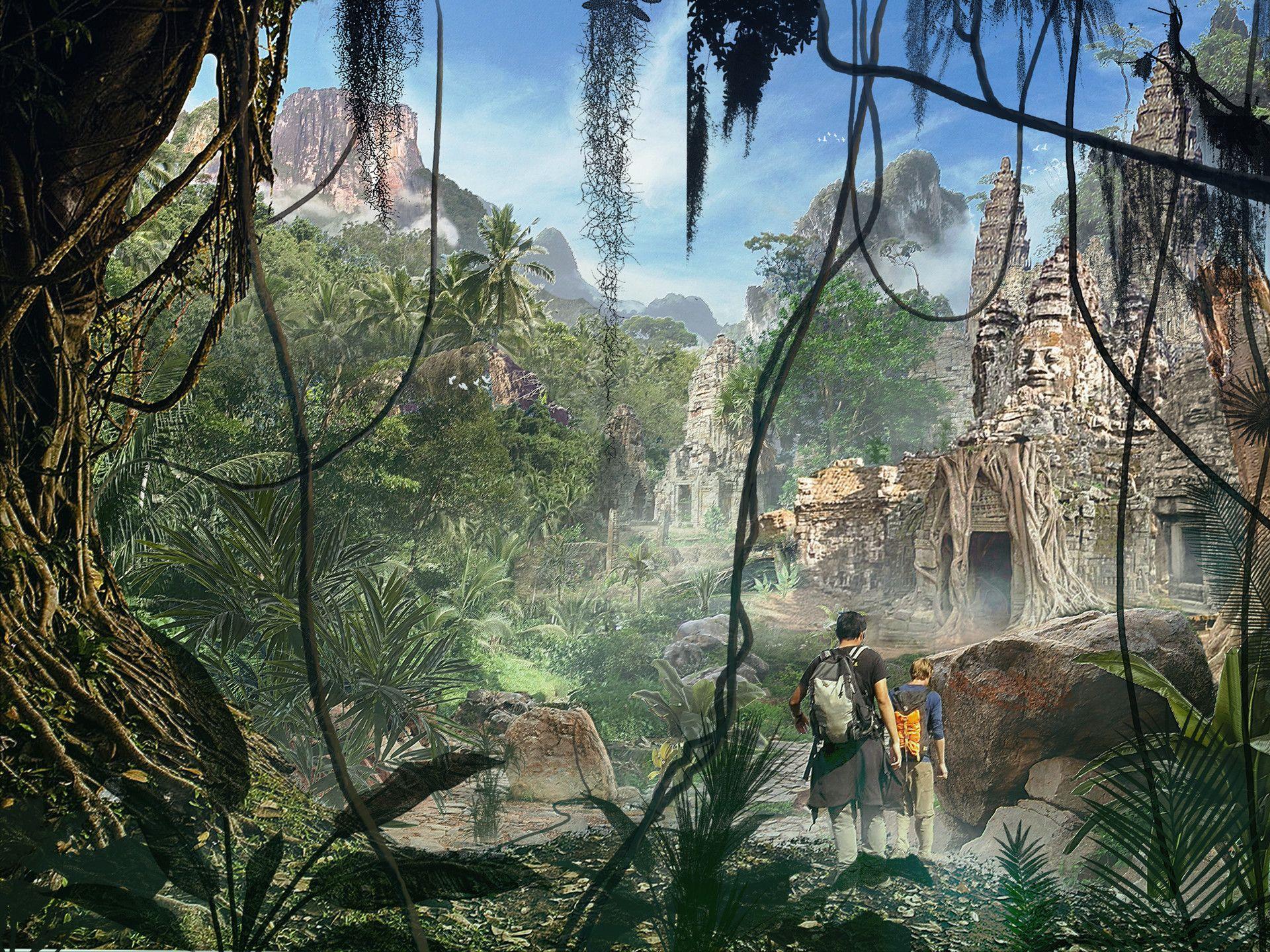 1920x1440 Cambodian jungle temple ruins