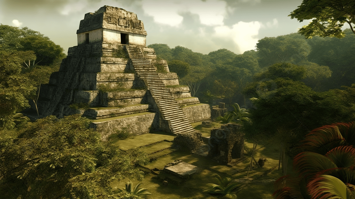 1200x673 An Ancient Temple Sits In The Jungle Background, The Maya Picture Background Image And Wallpaper for Free Download