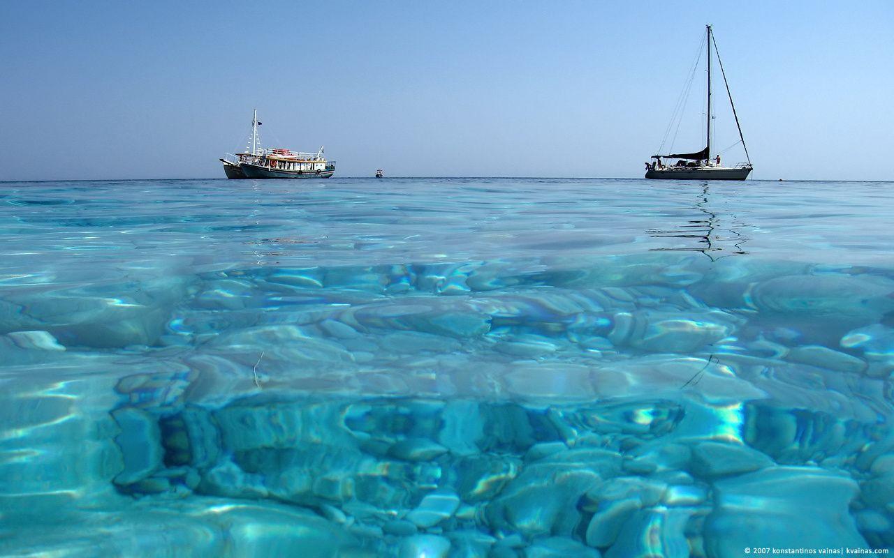 1280x800 Greek Beach Wallpaper