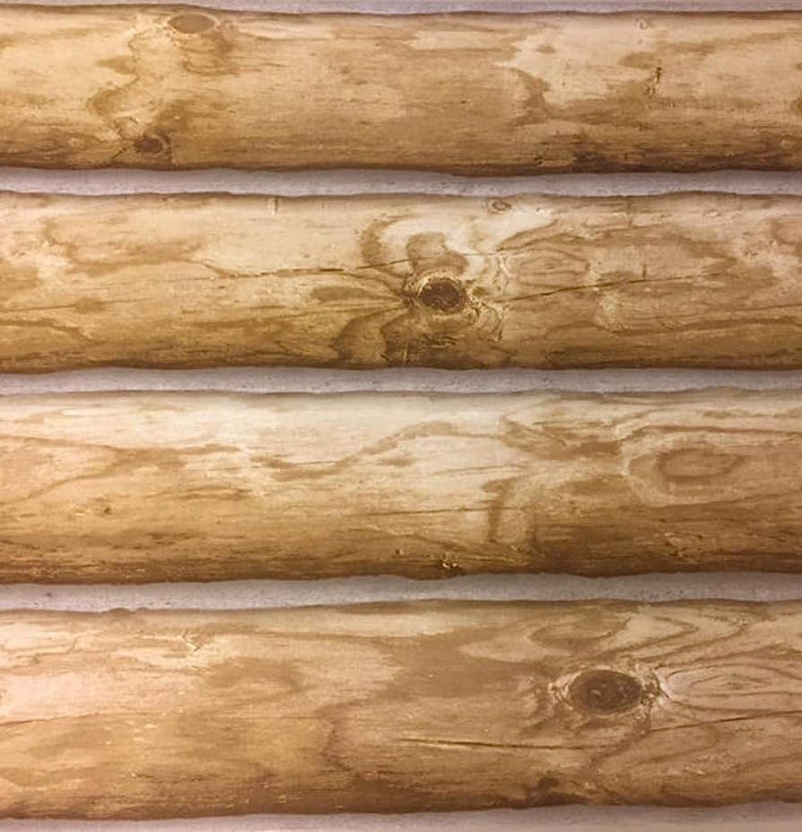 894x927 Log Cabin Wallpaper Prepasted Bolt 27 X 324 Light To Medium Brown ML Wood, York Wallcoverings