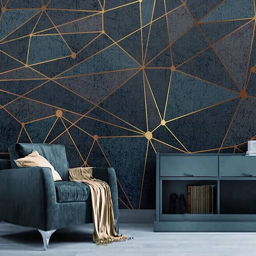 894x894 Custom Mural Wallpaper Modern Simple Abstract Creative Geometric Lines Wall Painting Living Room TV Sofa Background Wall Papers, 350 * 245cm