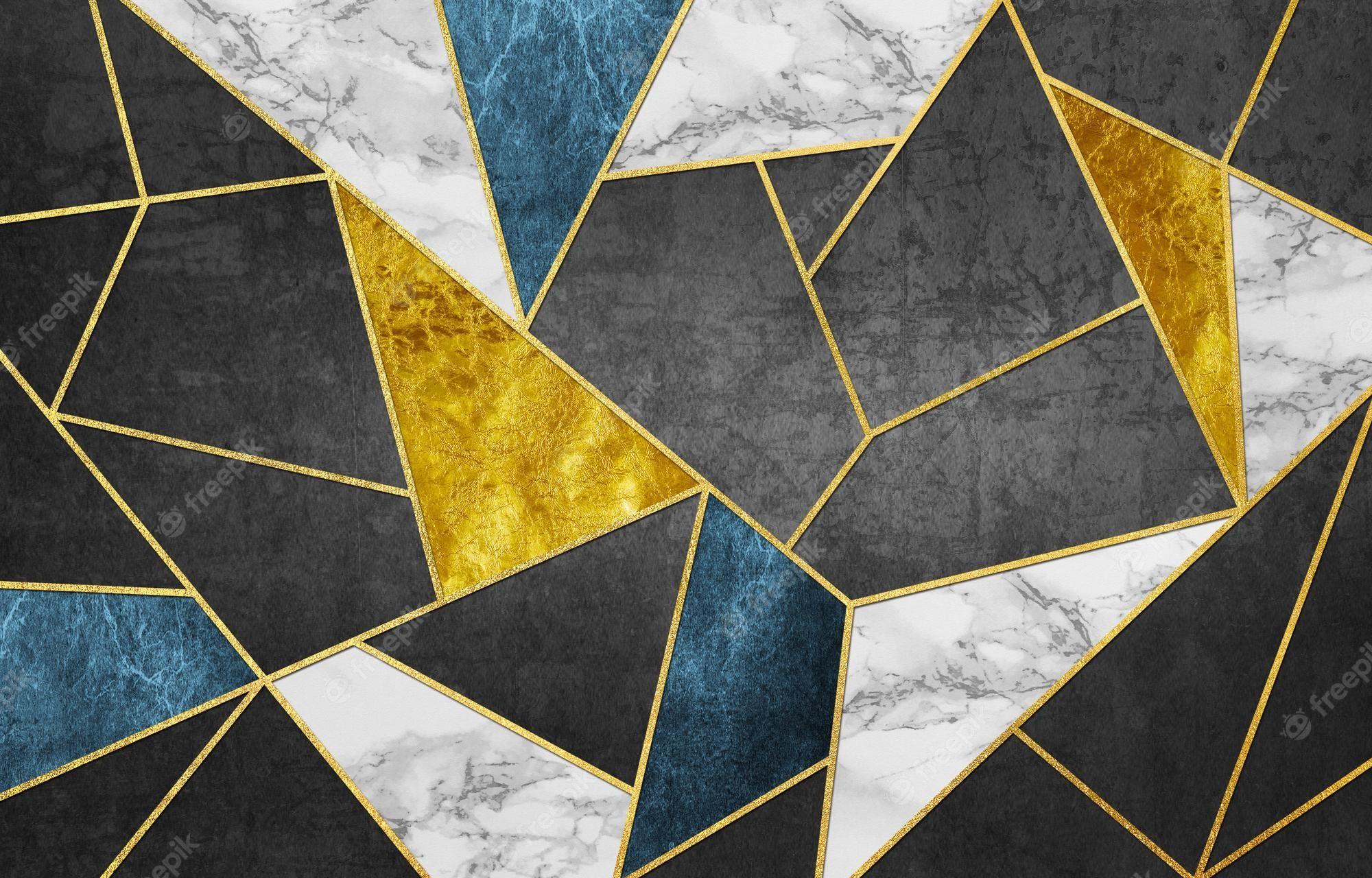 2000x1280 Premium Photo. Abstract geometry, wallpaper, golden. wallpaper. texture background. the fashion of modern art wall