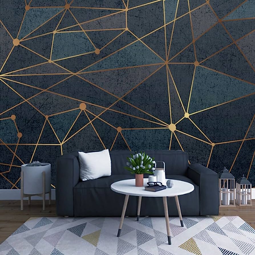 894x894 Custom Mural Wallpaper Modern Simple Abstract Creative Geometric Lines Wall Painting Living Room TV Sofa Background Wall Papers, 350 * 245cm