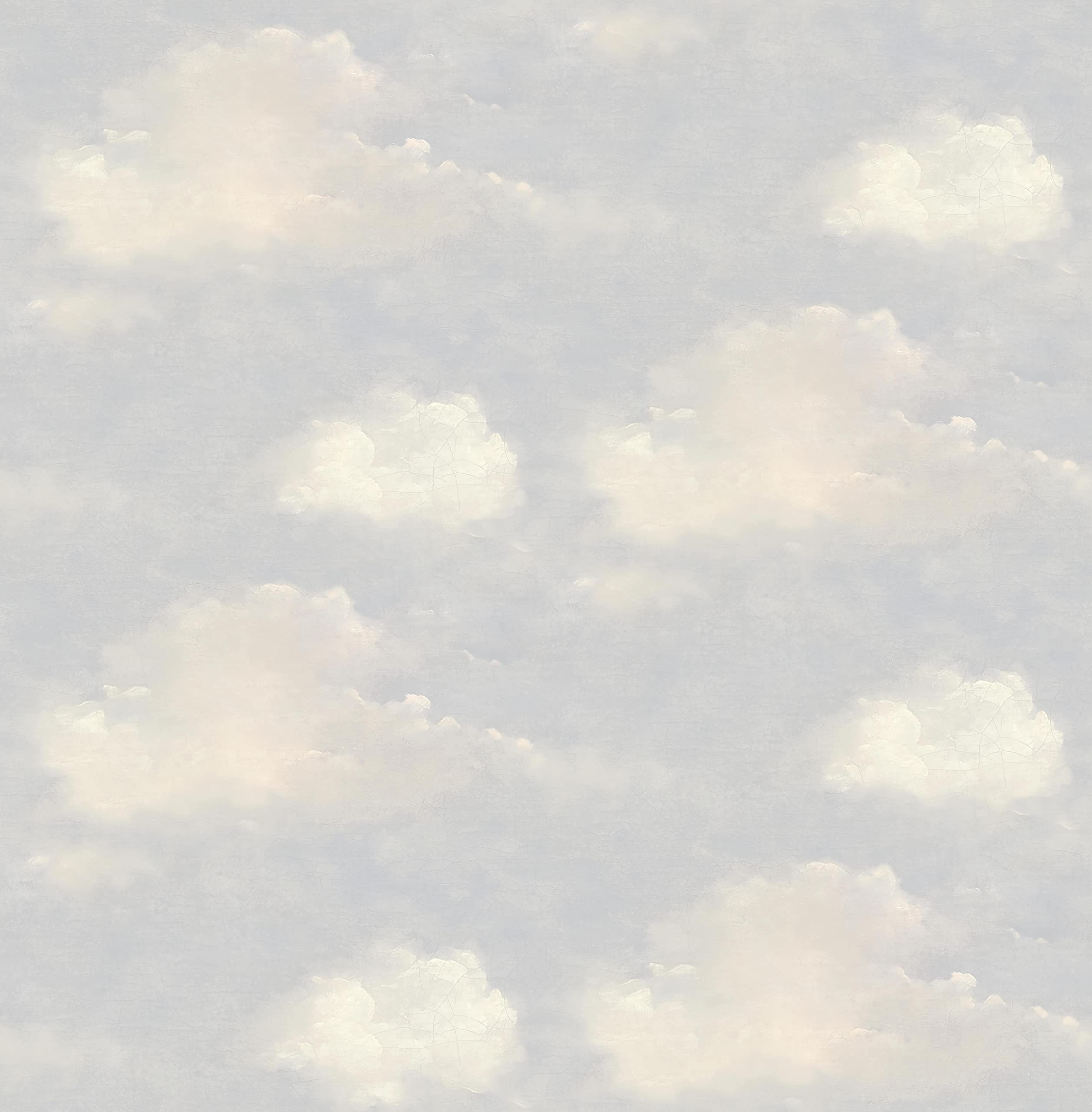 2515x2560 Peel and Stick Clouds Blue White Removable Sky Wallpaper Covers 30.75 Square feet