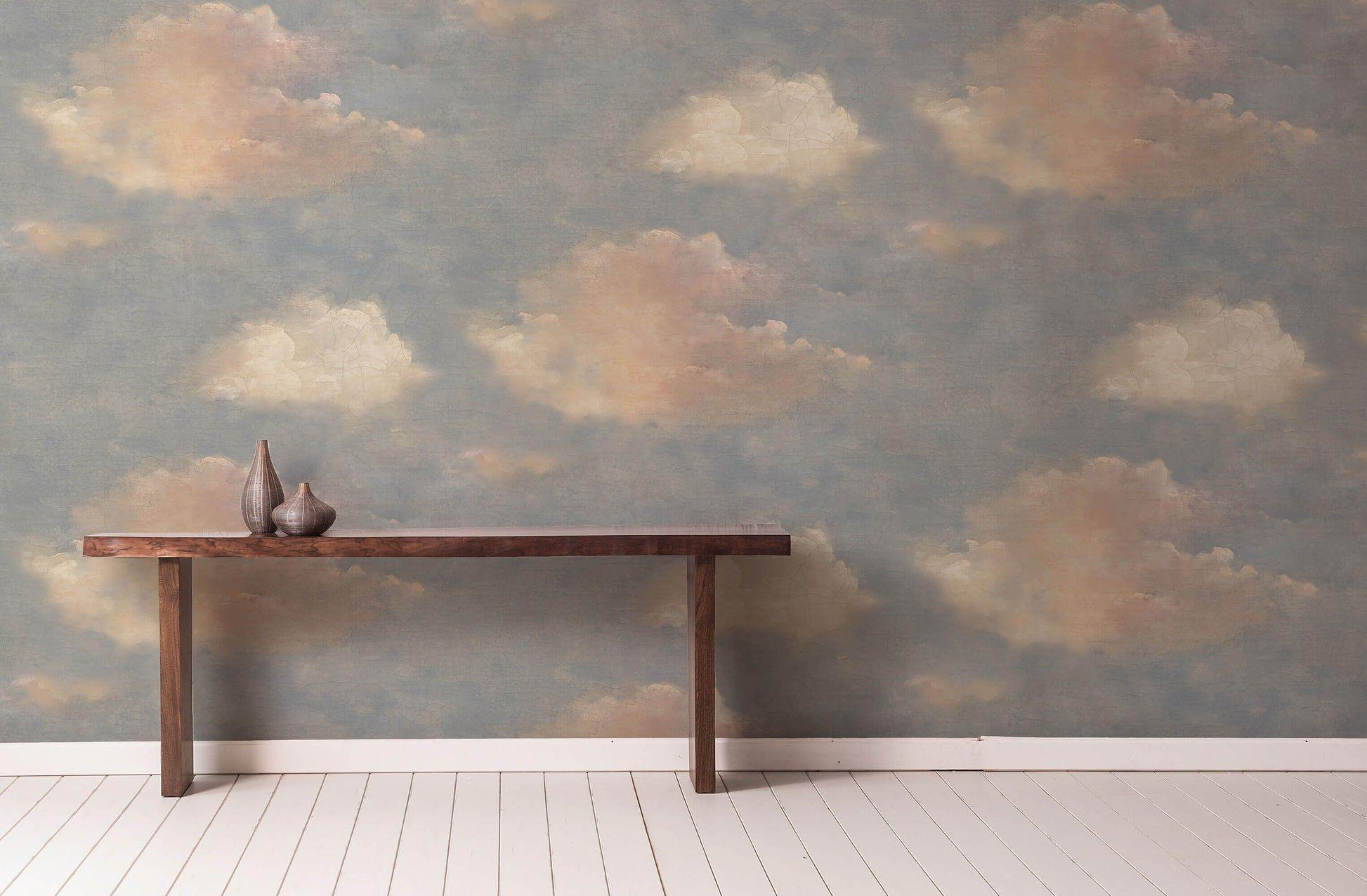 1946x1276 Mayflower Westerly Clouds Peel & Stick Wallpaper & Pink
