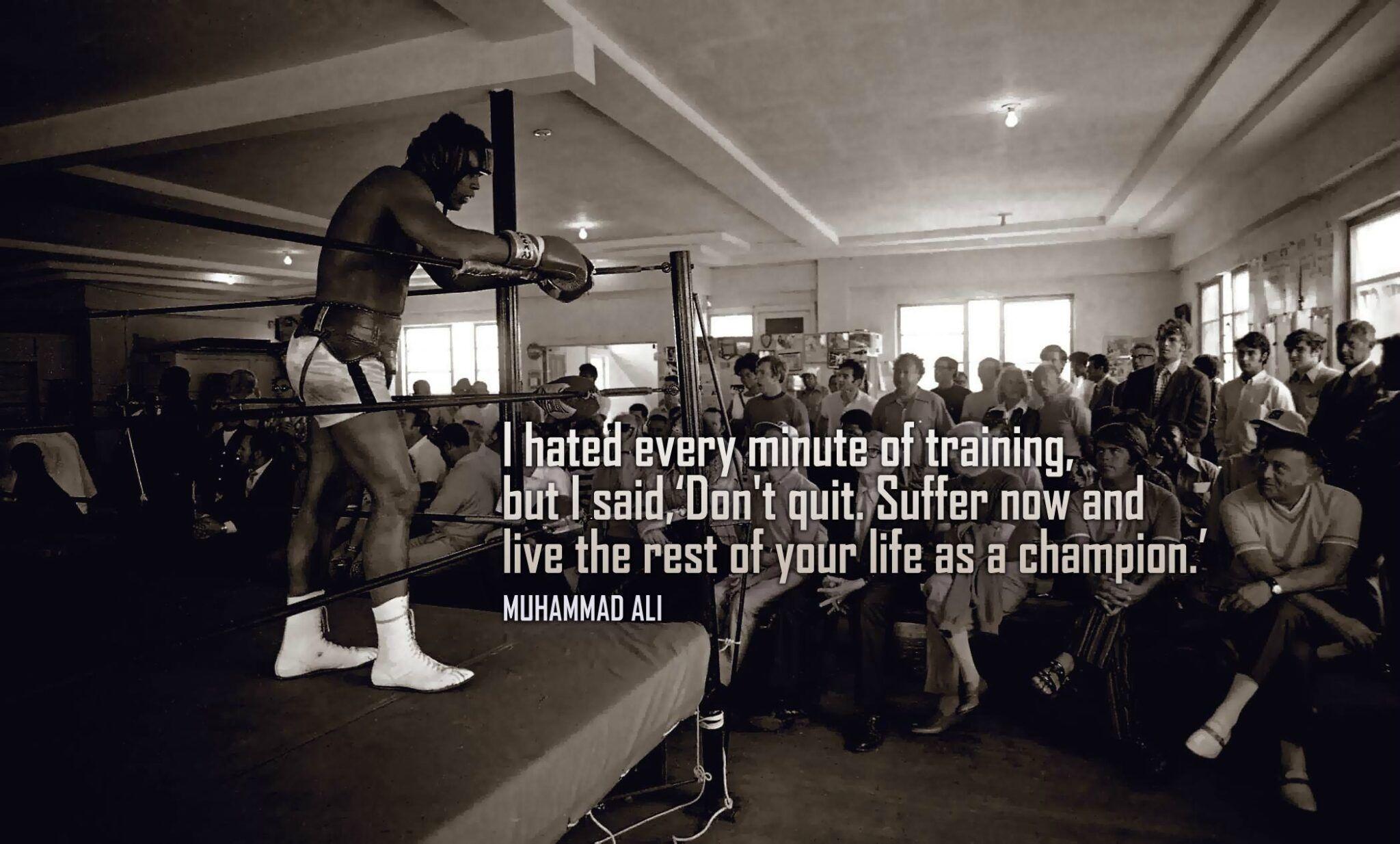 2048x1234 Motivational Wallpaper By Muhammad Ali Live The Rest Of Life As Champion Give Up World