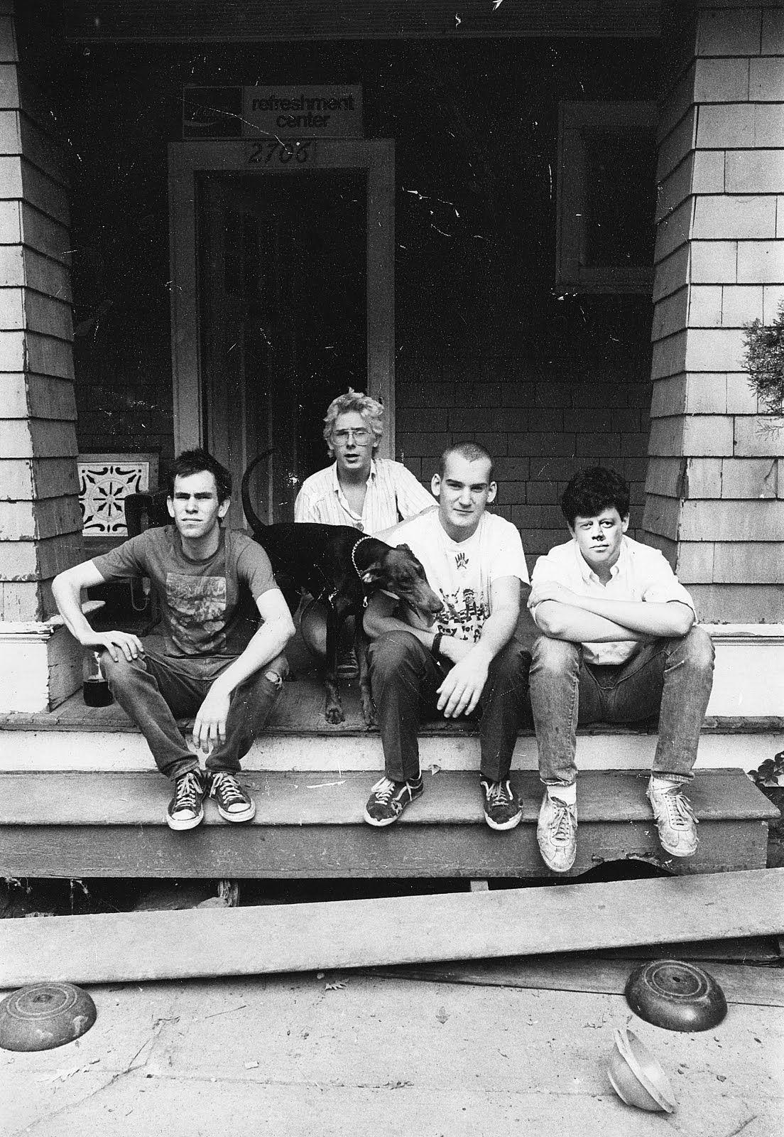 1104x1600 Minor Threat and Susie on Dischord House front porch, 1982 by Rebecca Hammel. The Least Most