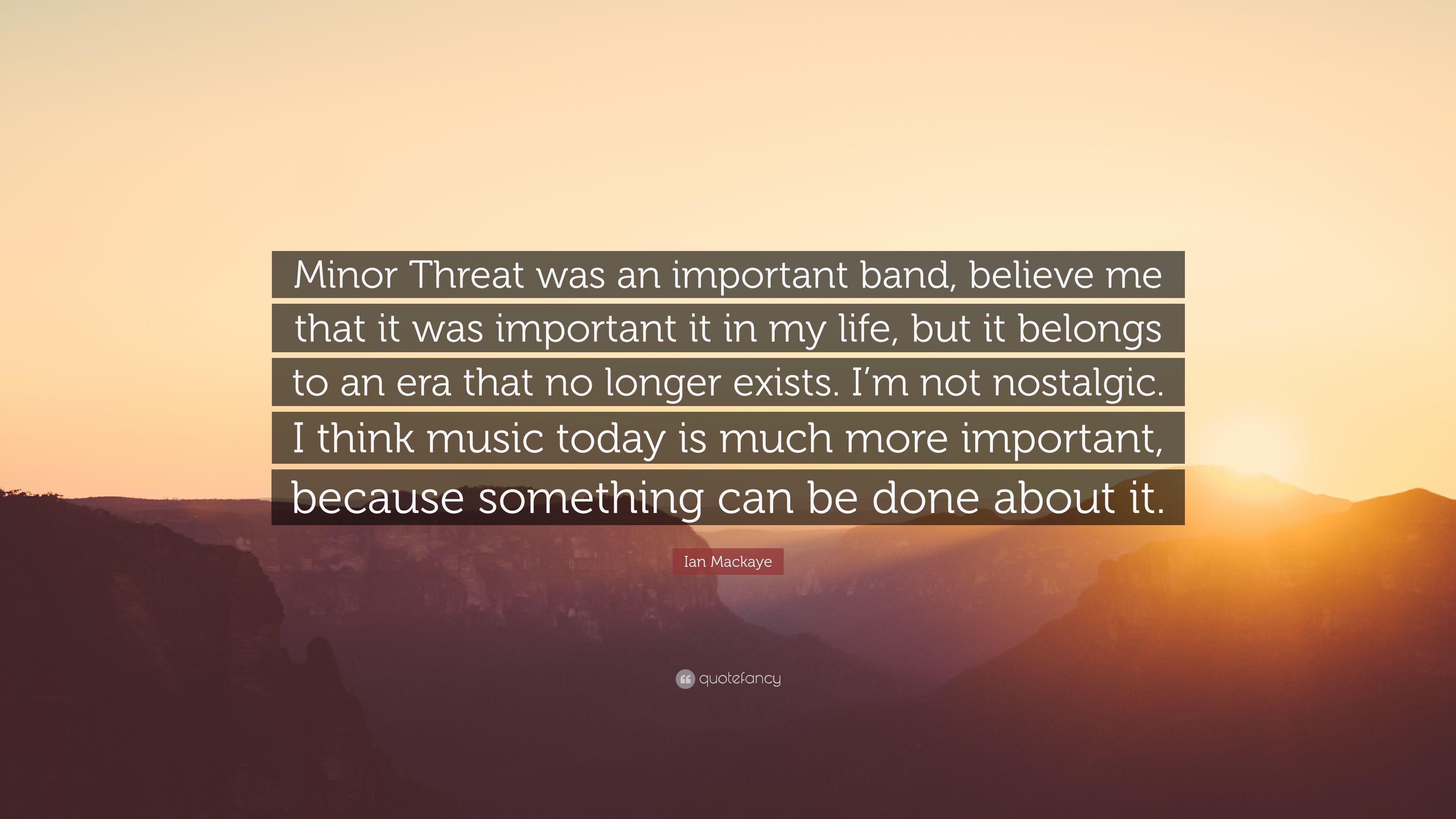 3840x2160 Ian Mackaye Quote: “Minor Threat was an important band, believe me that it was important it in my life, but it belongs to an era that no lon.”