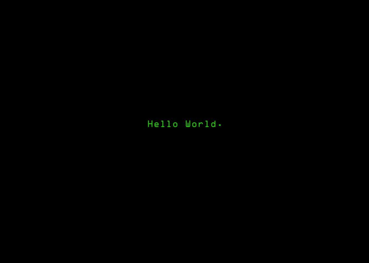 1200x857 Hello World' Poster