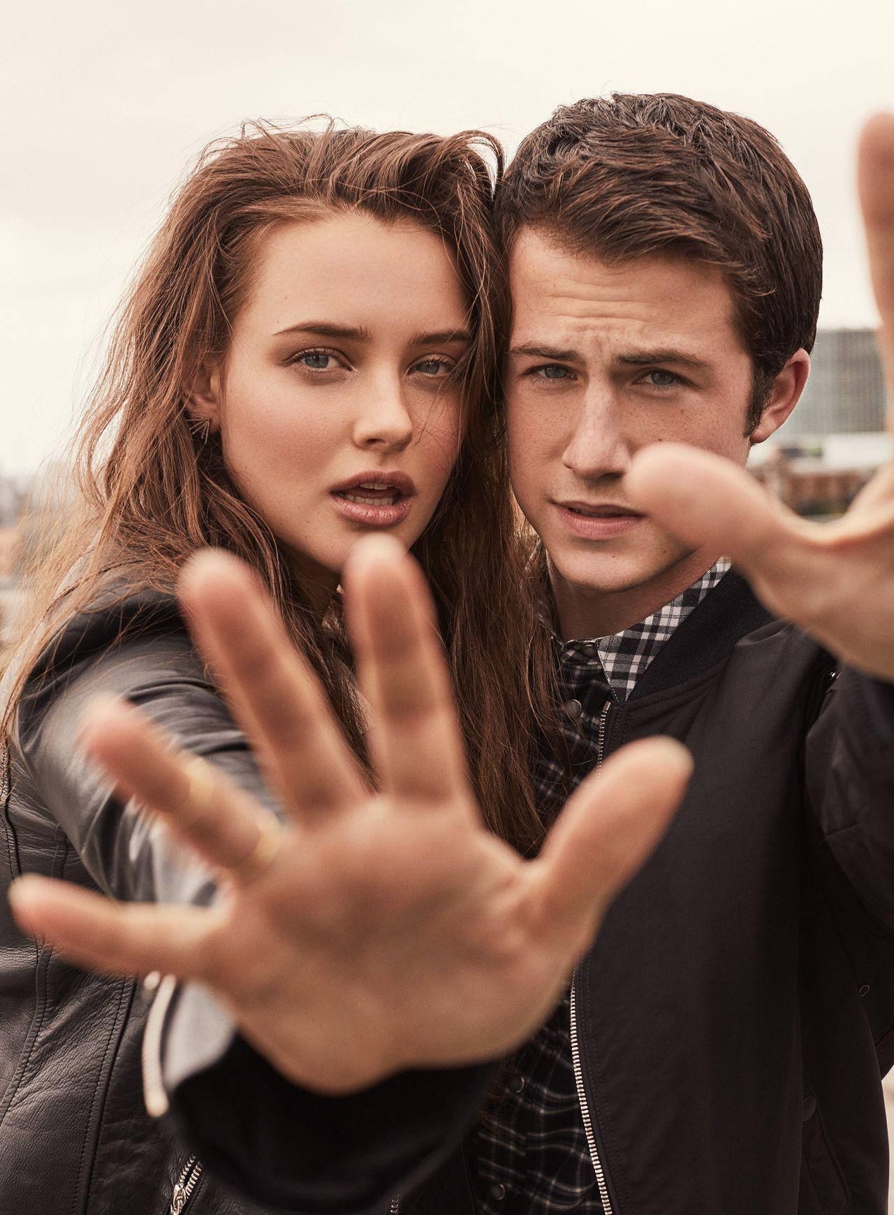 1280x1739 Download Katherine Langford And Dylan Minnette Wallpaper