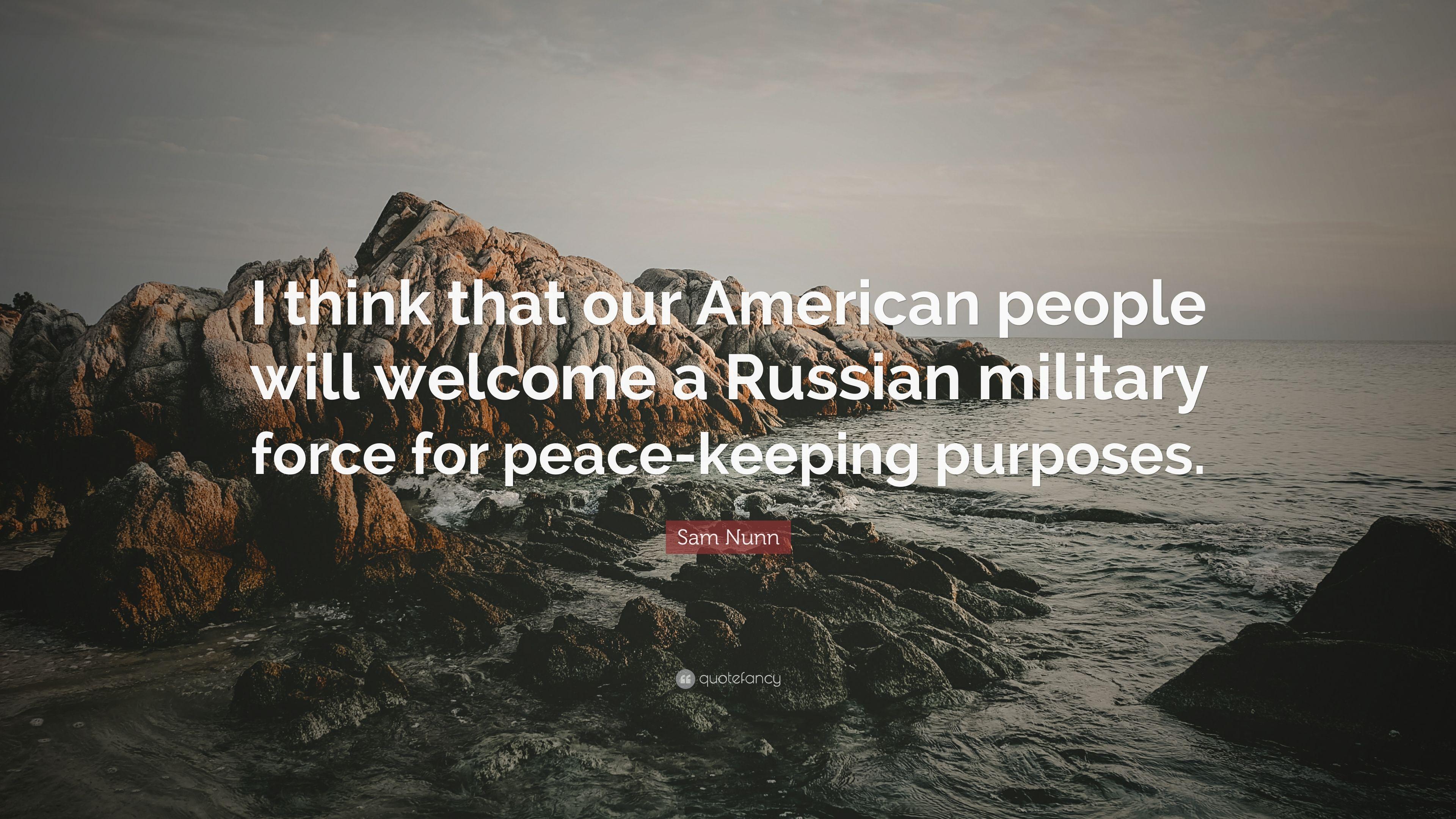 3840x2160 Sam Nunn Quote: “I think that our American people will welcome a