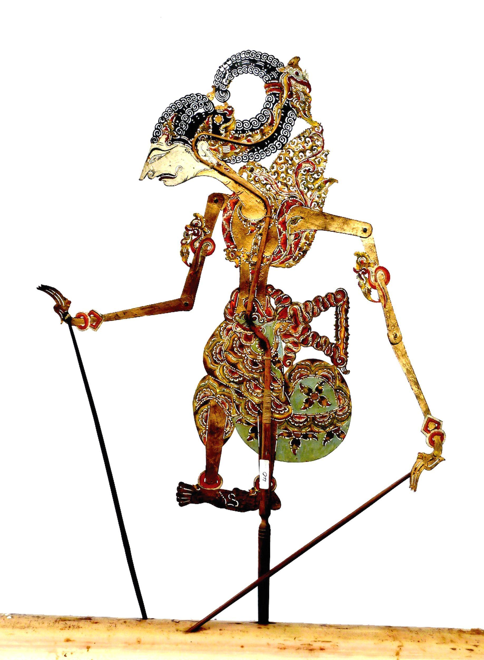 Gambar Wayang Kulit dengan Latar Belakang Abstrak yang Keren Abis