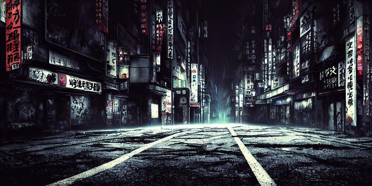 1280x640 Download Tokyo Cyberpunk Night Royalty Free Stock Illustration Image