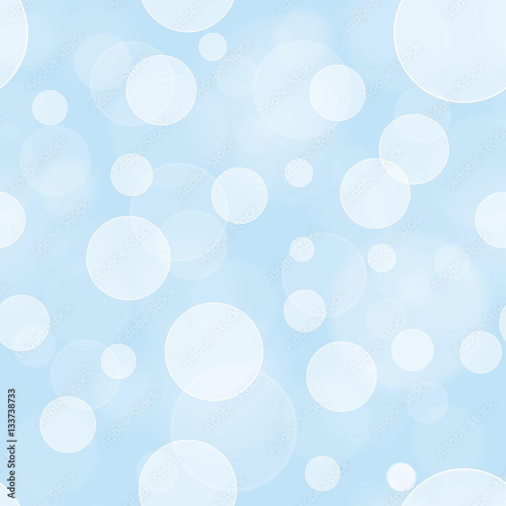 1000x1000 Seamless bokeh wallpaper background. Holiday bokeh background. Sky blue bokeh backdrop. Stock Illustration