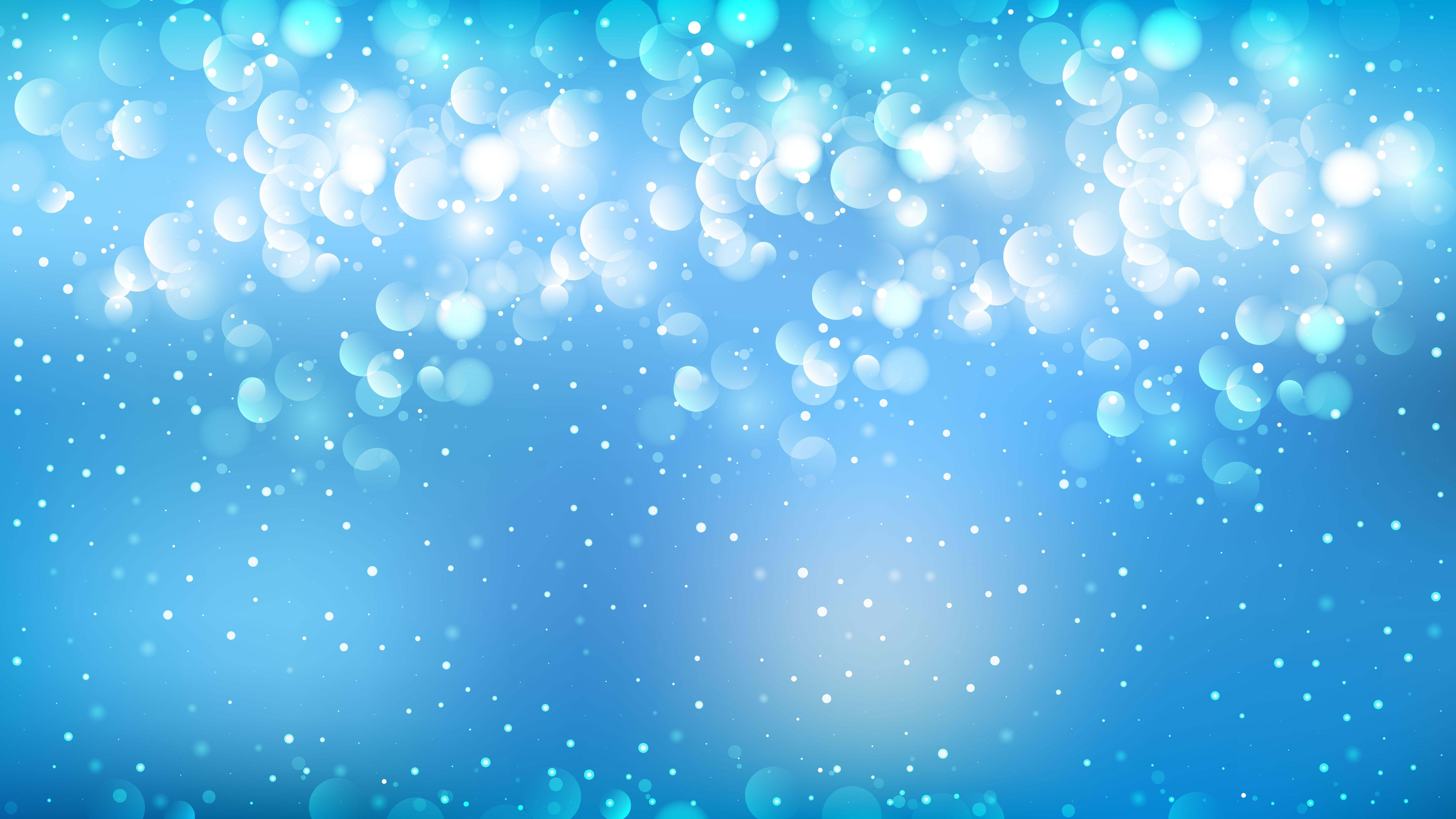 8000x4500 Free Blue Blurred Bokeh Background Illustration