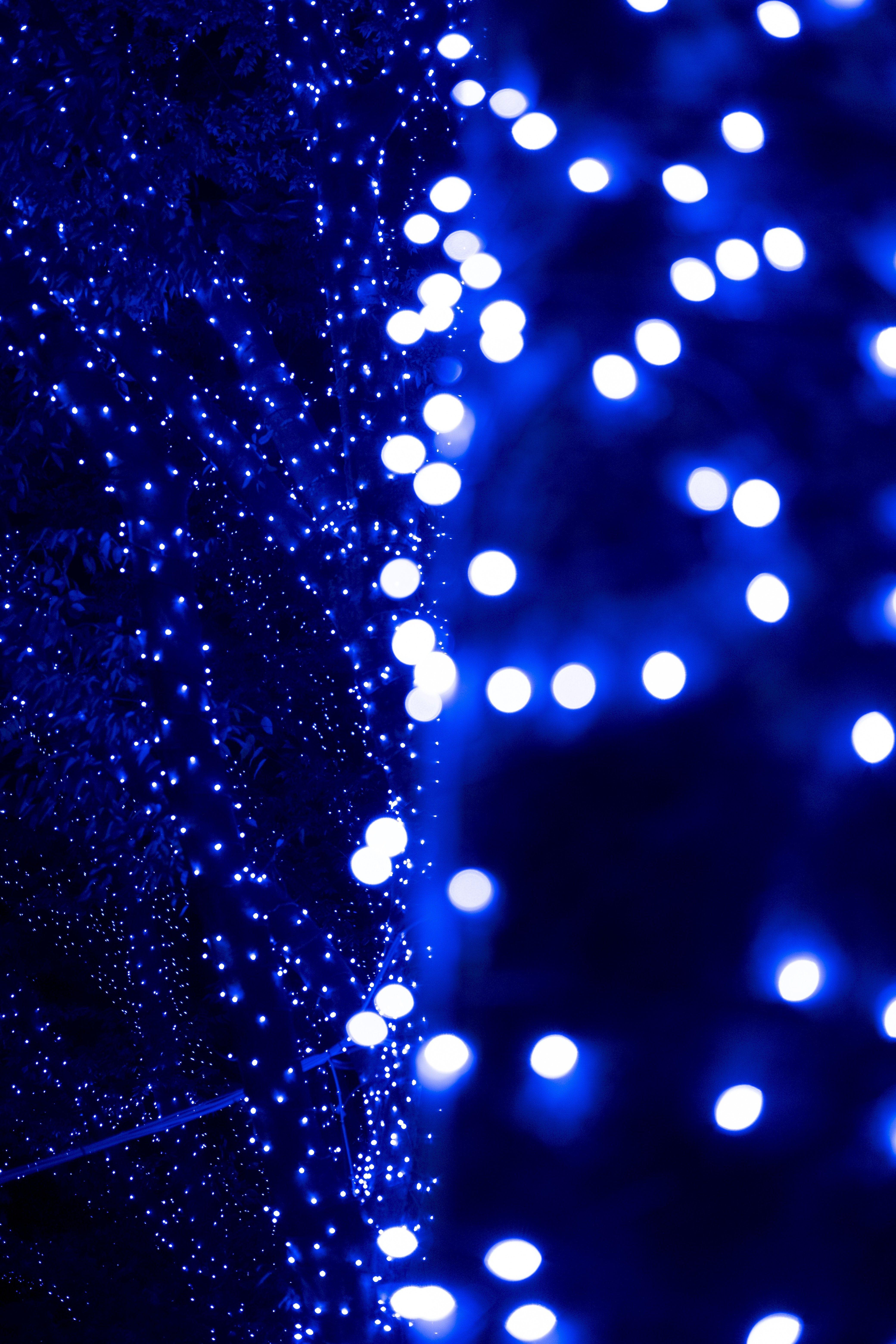 4160x6240 Wallpaper Blue and White Light Bokeh, Background Free Image