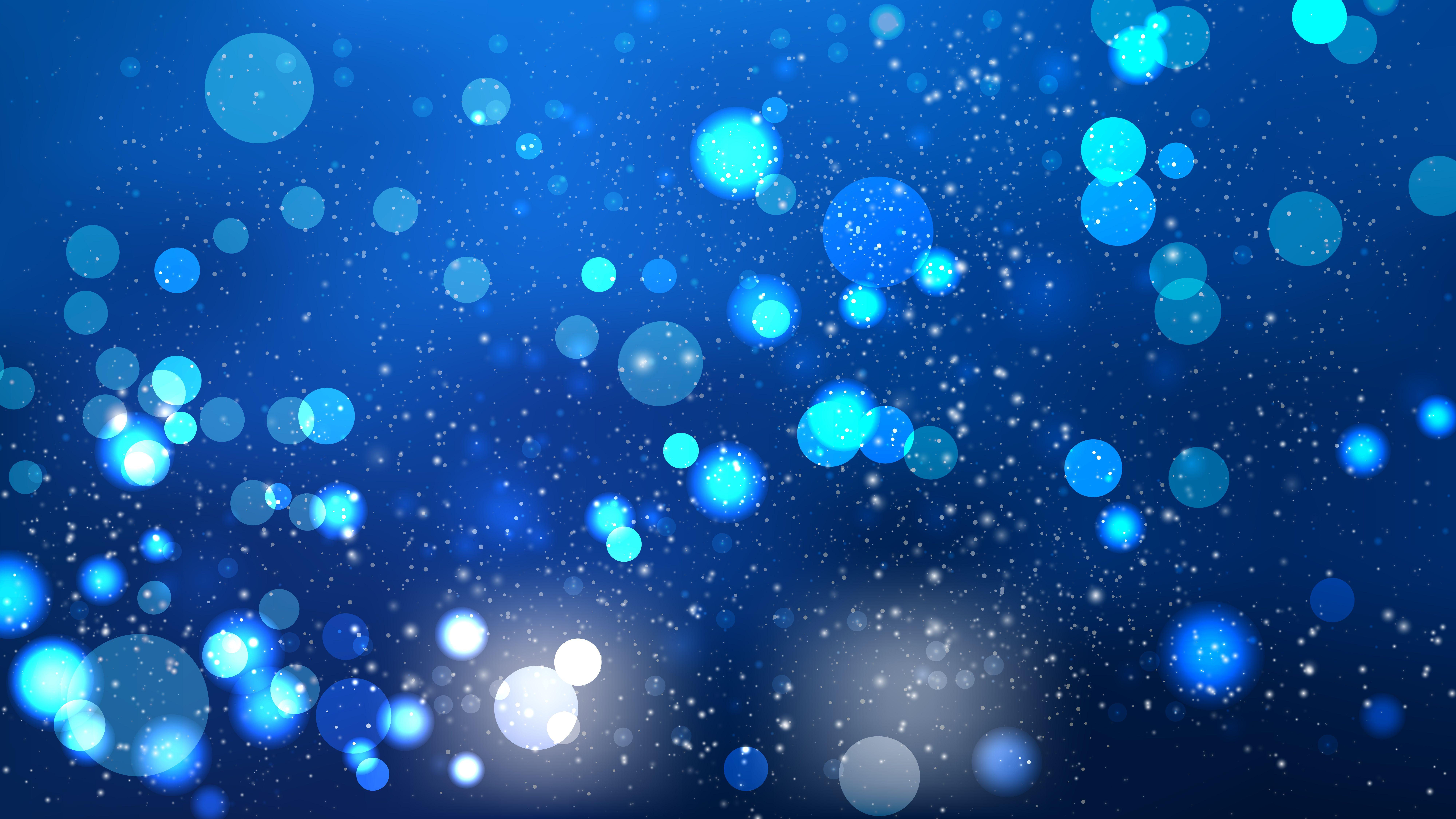 8000x4500 Free Dark Blue Blurred Bokeh Background Image