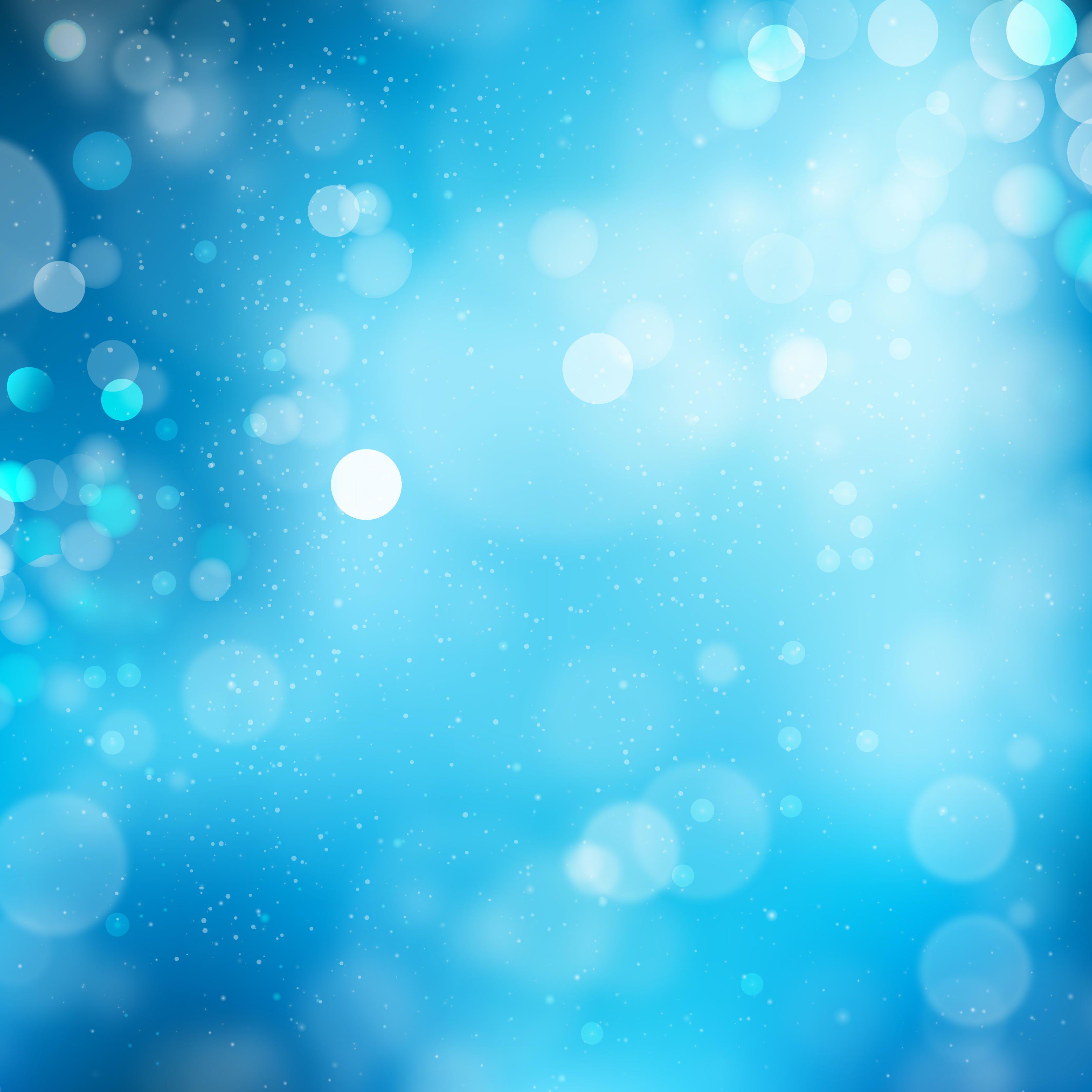 3333x3333 Abstract Blue Light Bokeh Background