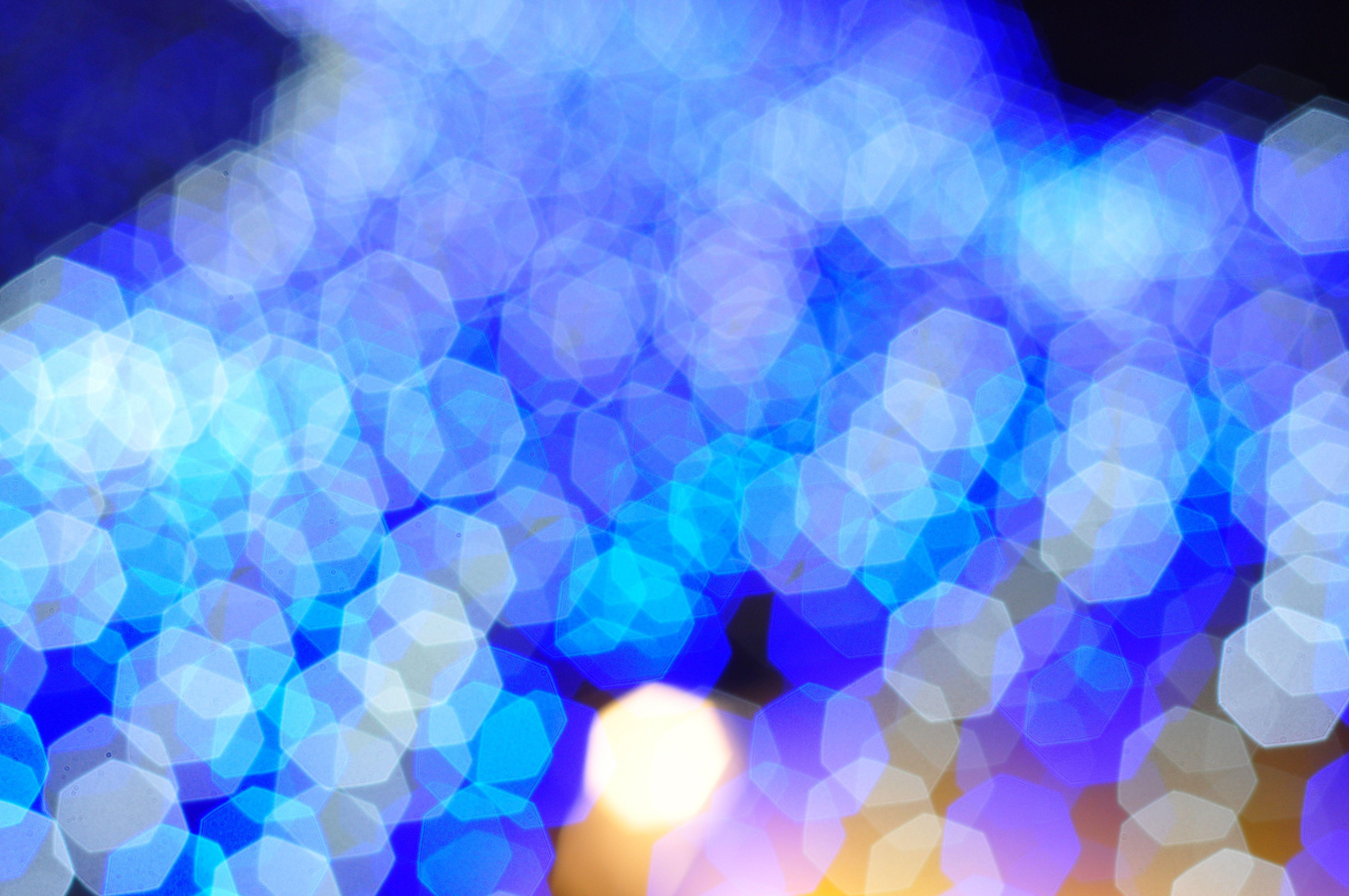 4288x2848 Blue and Yellow Bokeh Lights · Free