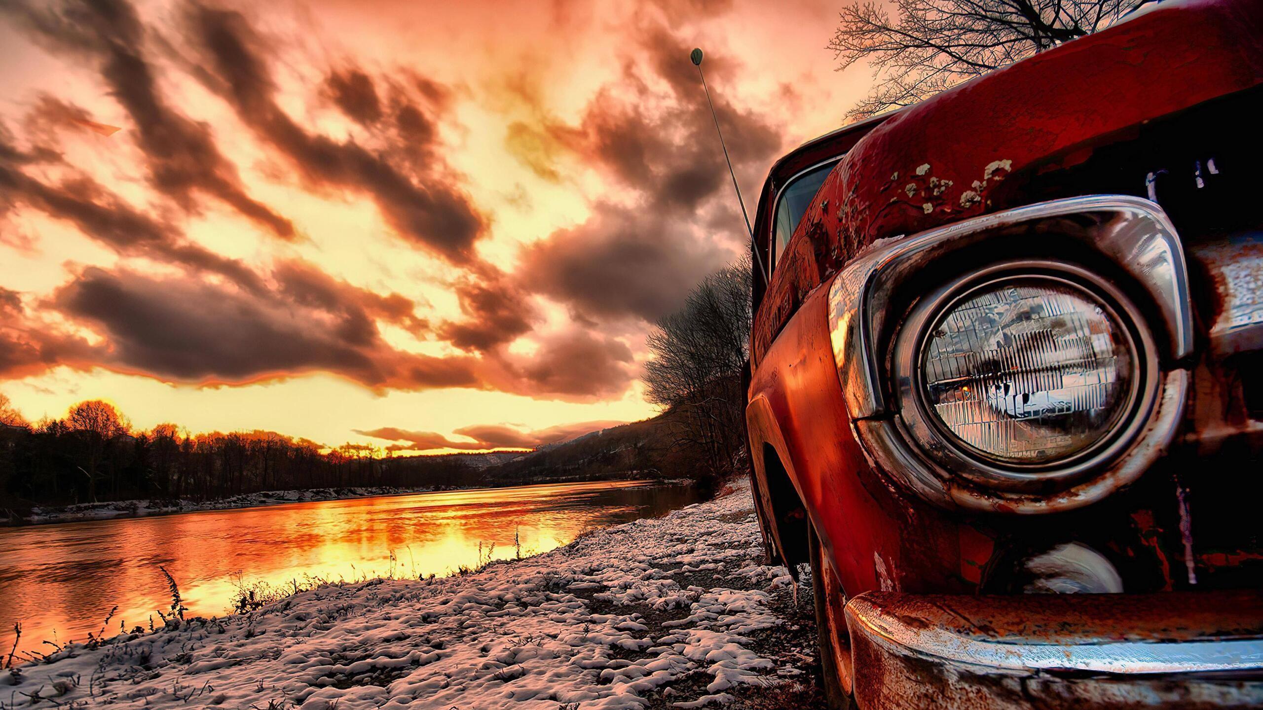 2560x1440 Wallpaper: Parked at Sunset HD. Sunset wallpaper, Active wallpaper, Desktop background image