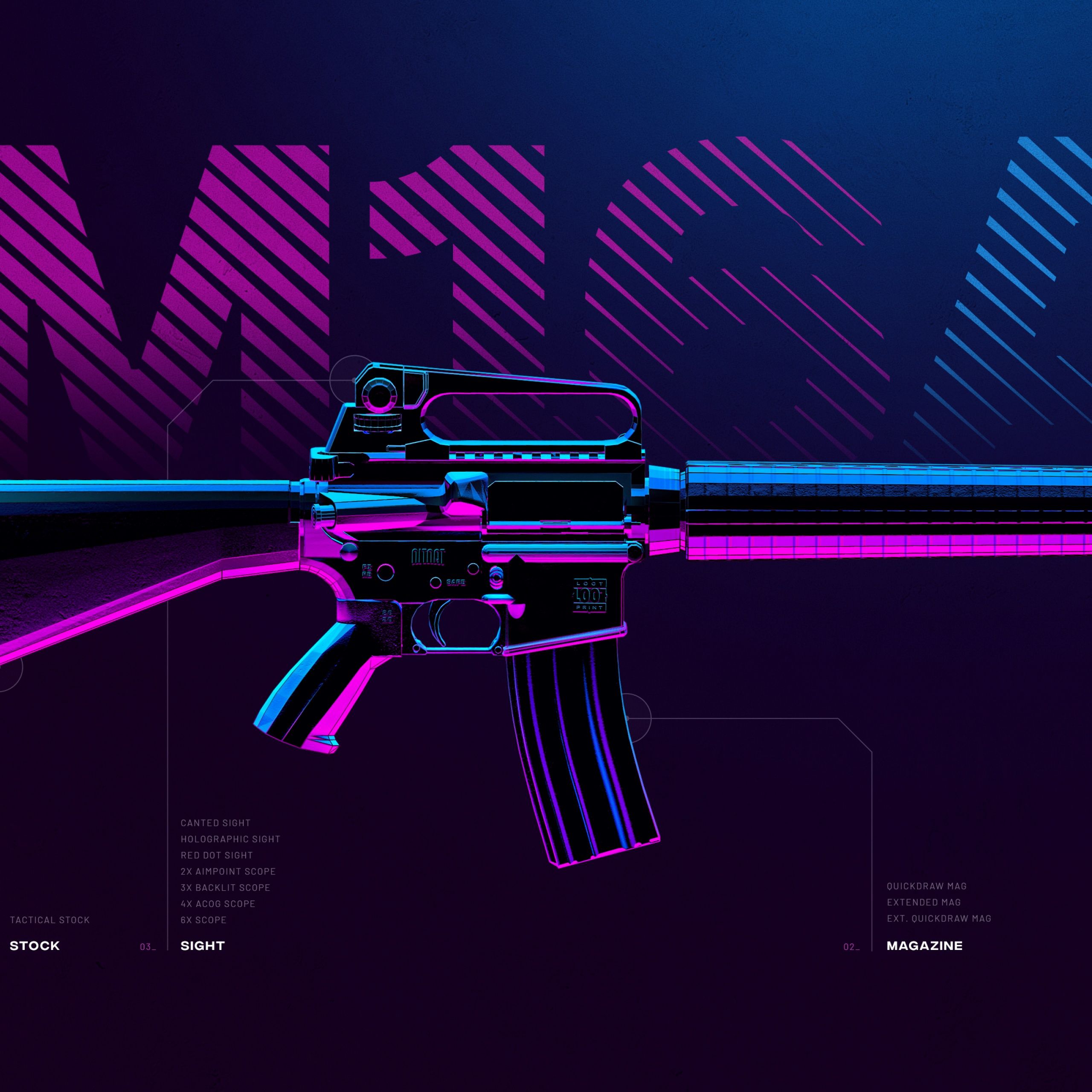 2560x2560 M16A4 Wallpaper 4K, Assault rifle, PUBG MOBILE