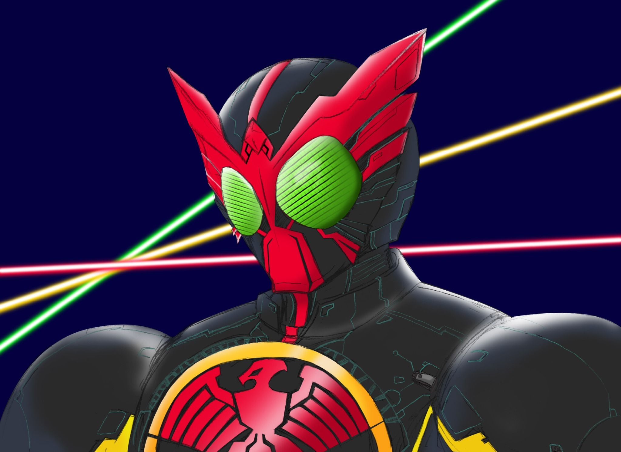 2048x1493 Kamen Rider OOO Series Kamen Rider OOO Character Kamen Rider Anime Tokusatsu Solo Artwork Digital Ar Wallpaper:2048x1493