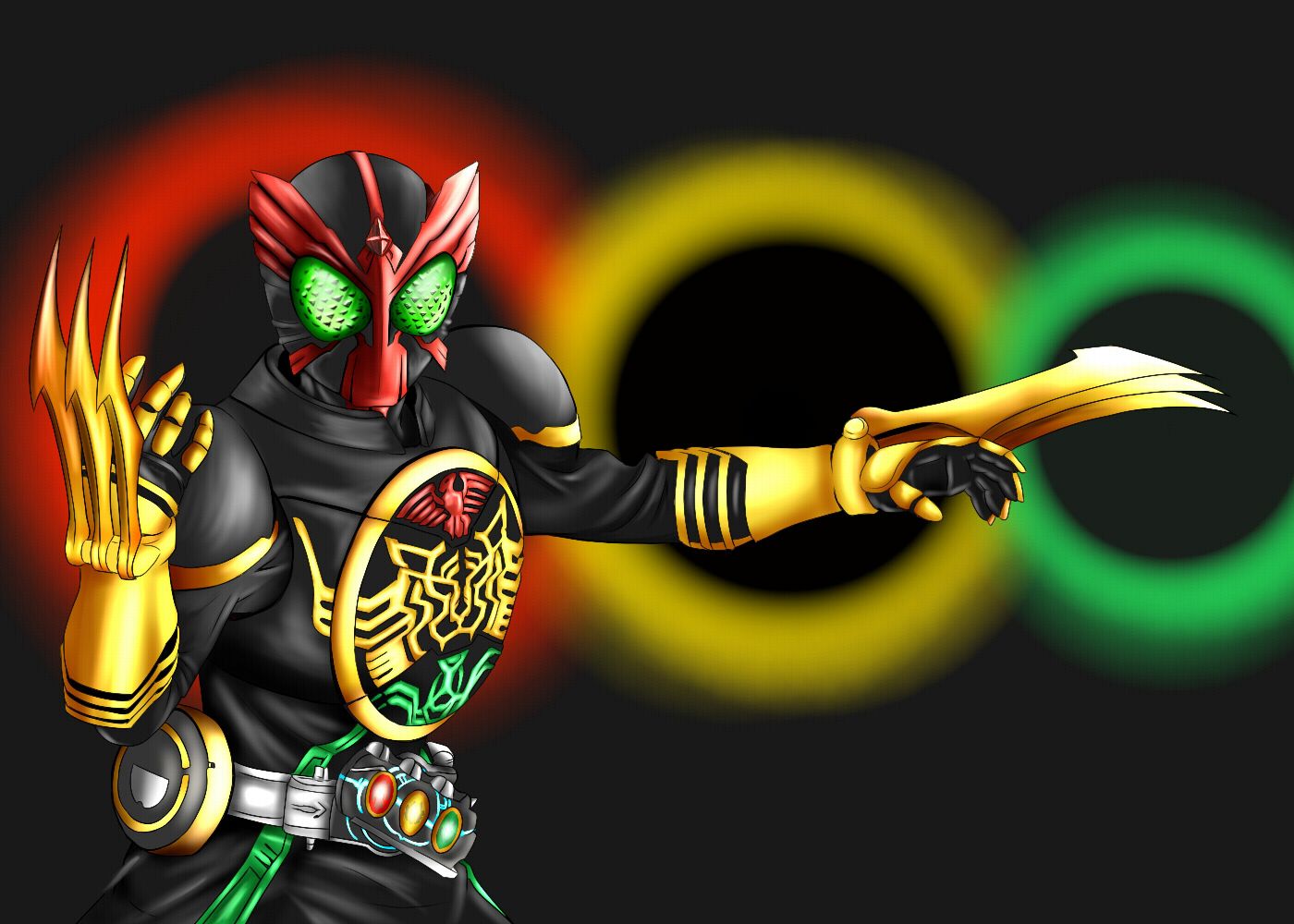 1400x1000 Kamen Rider OOO Series Kamen Rider OOO Character Kamen Rider Anime Tokusatsu Solo Artwork Digital Ar Wallpaper:1400x1000