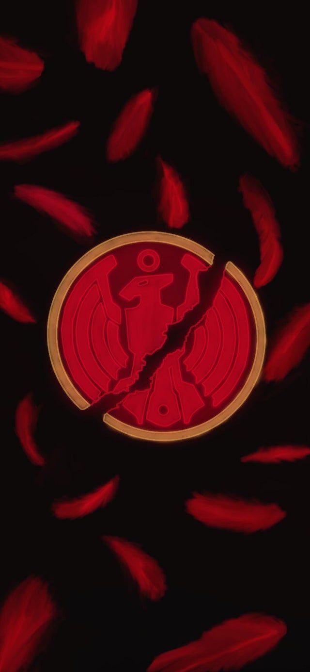640x1385 Here's a phone wallpaper based on the broken Taka Medal in Kamen Rider OOO