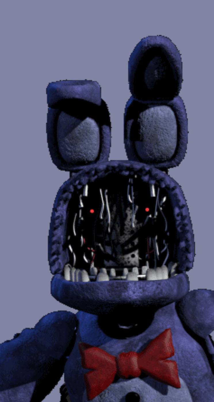 744x1392 FNAF Withered Bonnie Wallpaper