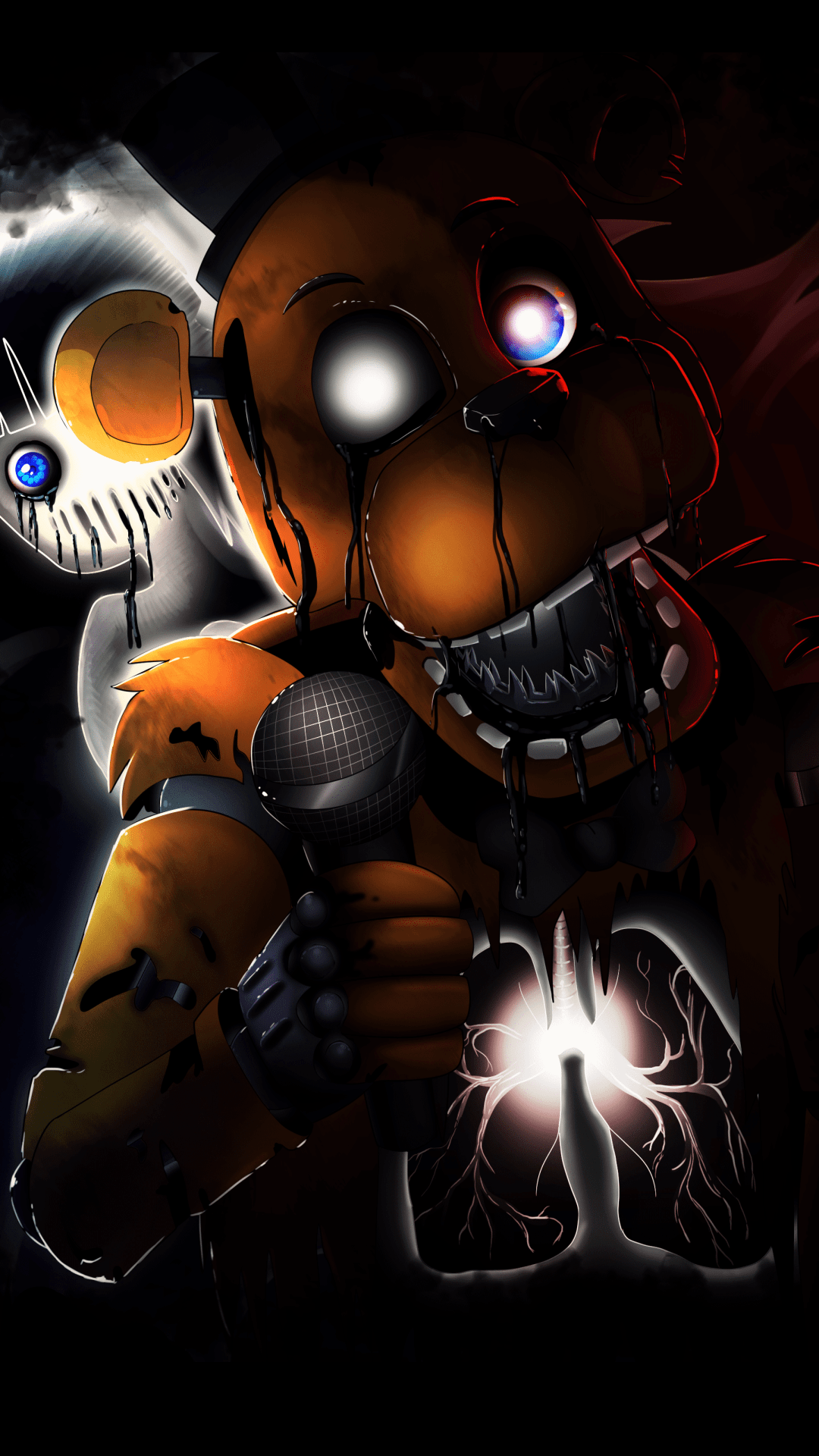 1080x1920 Wallpaper / Video Game Five Nights at Freddys 4 Phone Wallpaper, Bonnie (Five Nights At Freddys), Freddy (Five Nights At Freddys), Chica (Five NIghts At Freddys), Foxy (Five Nights At