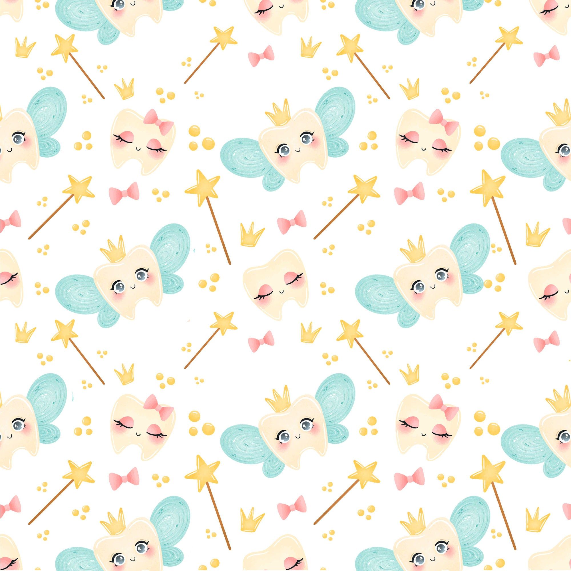 2000x2000 SSC Designs. Tooth Fairy. Pearly Whites Fairy Scrapbook Paper