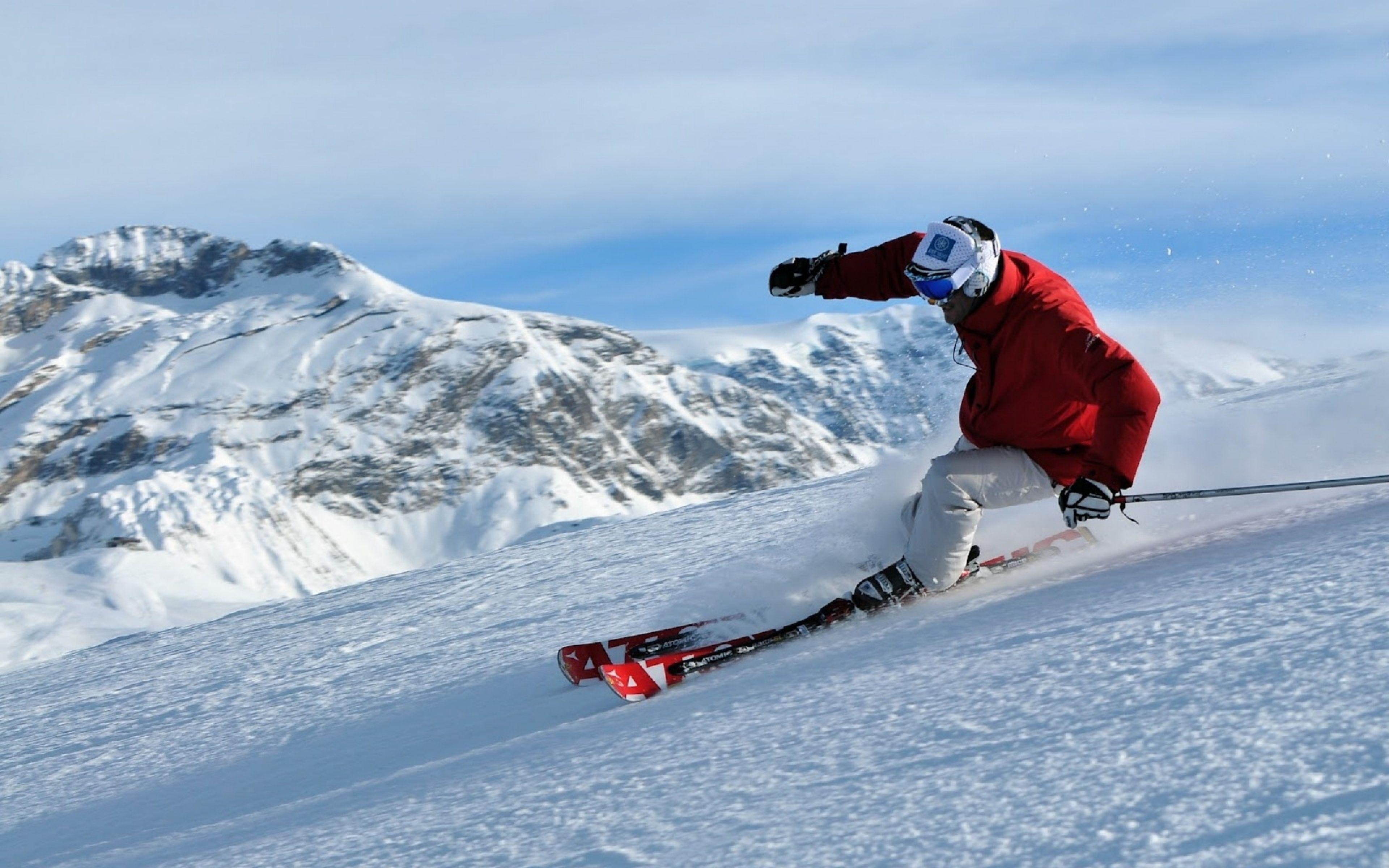 3840x2400 Skiing Widescreen Wallpaper 53335 3840x2400px