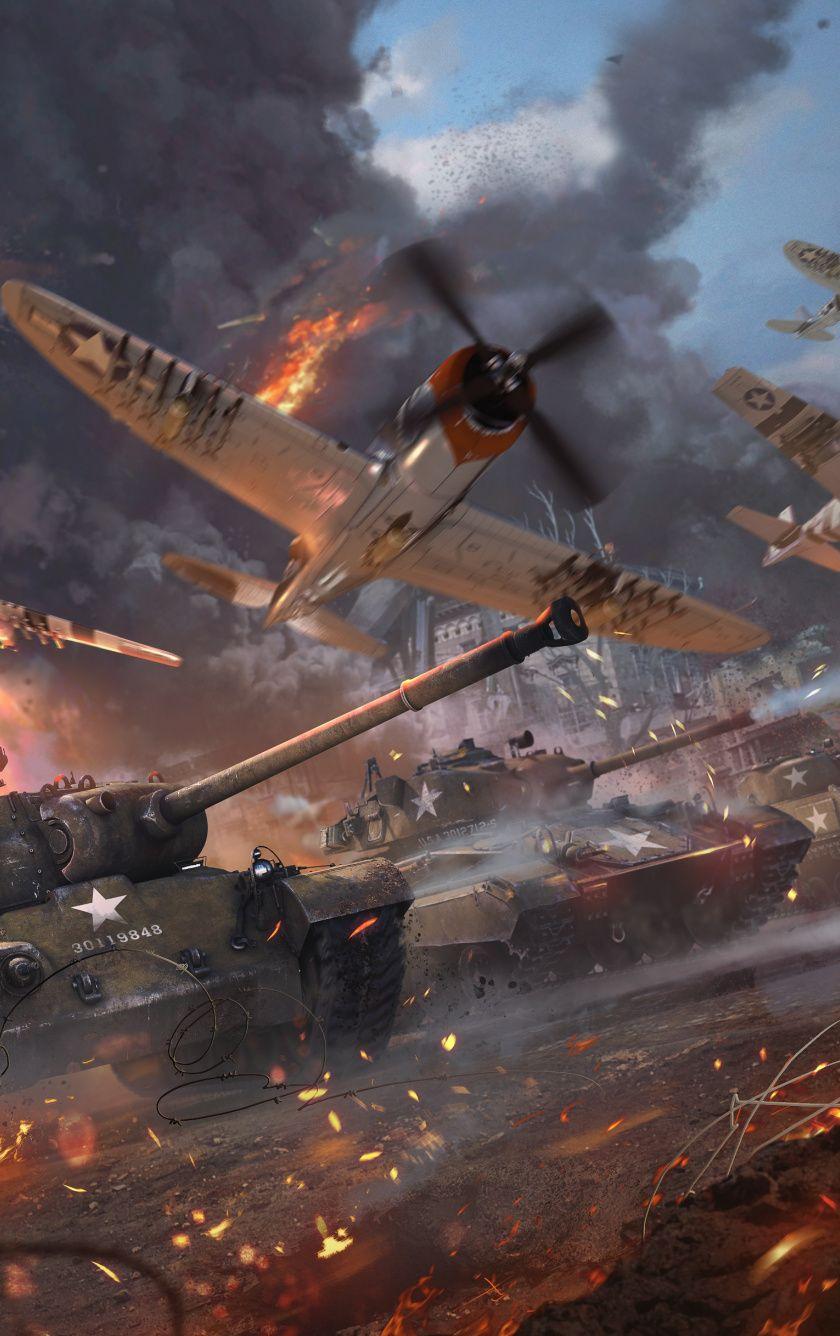 840x1336 Download 840x1336 wallpaper war thunder, video game, military, tanks