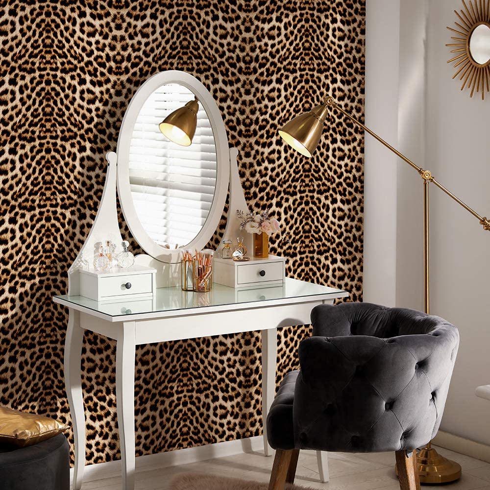 1000x1000 Leopard Print Wallpaper Walls. Peel Stick Leopard Wallpaper Paper Rolls