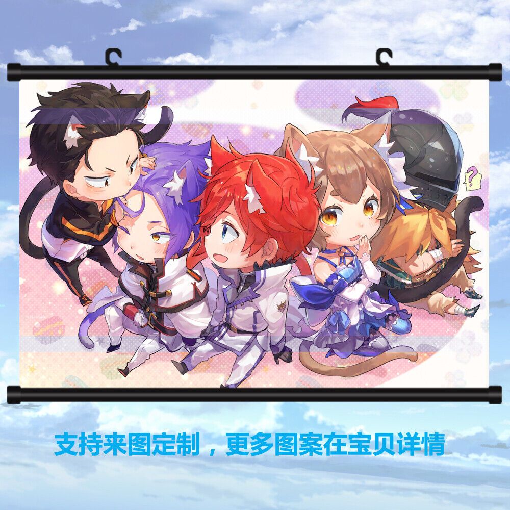 1000x1000 Anime Re:Zero Natsuki Beatrice Felix Argyle Poster Wall Scroll Painting 40*60cm