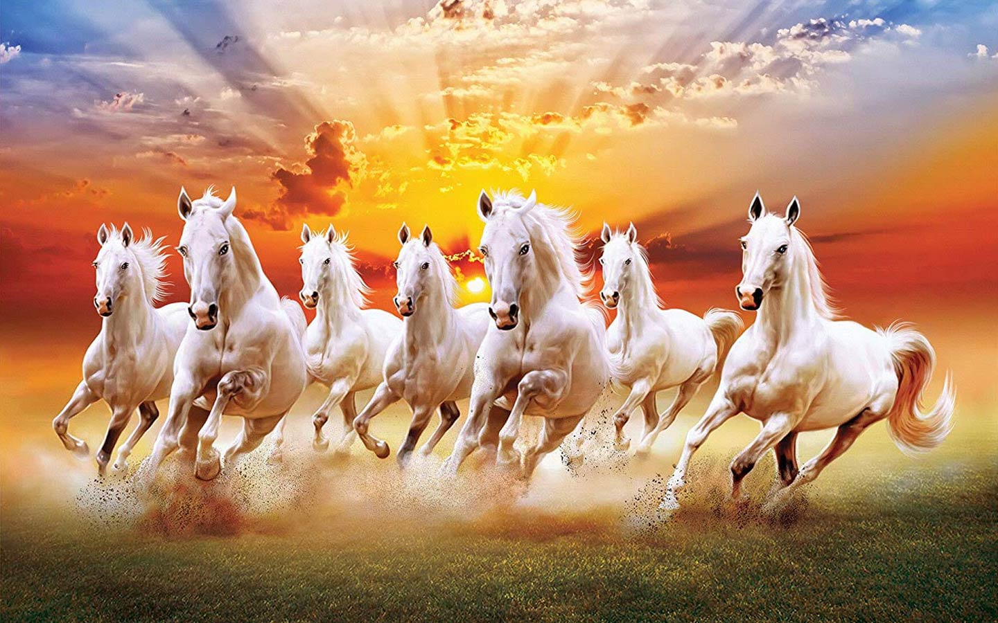 1440x900 Seven Horses Wallpaper Horses Running HD Wallpaper Download