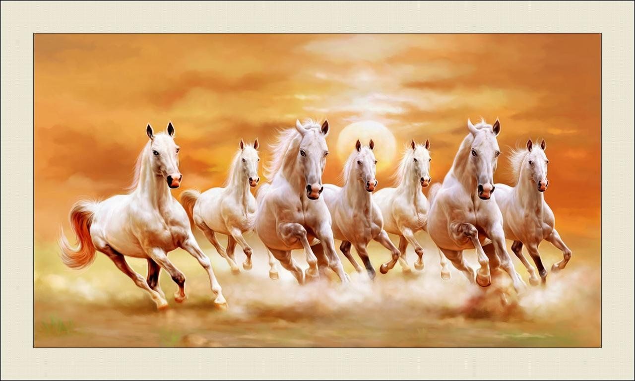 1280x768 White Horses Wallpaper